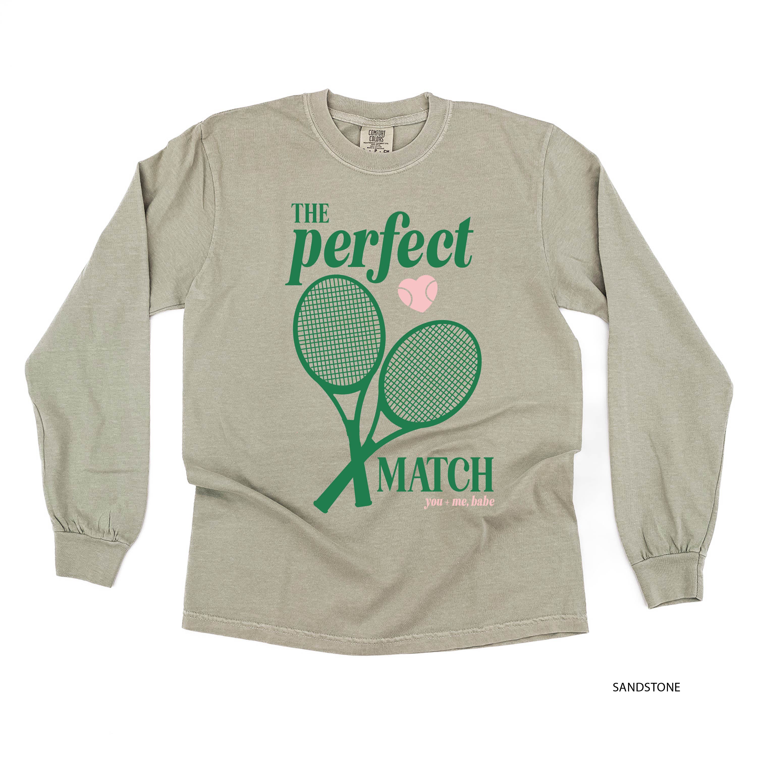 Tennis - The Perfect Match - LONG SLEEVE Comfort Colors Tee Little Mama Shirt Shop