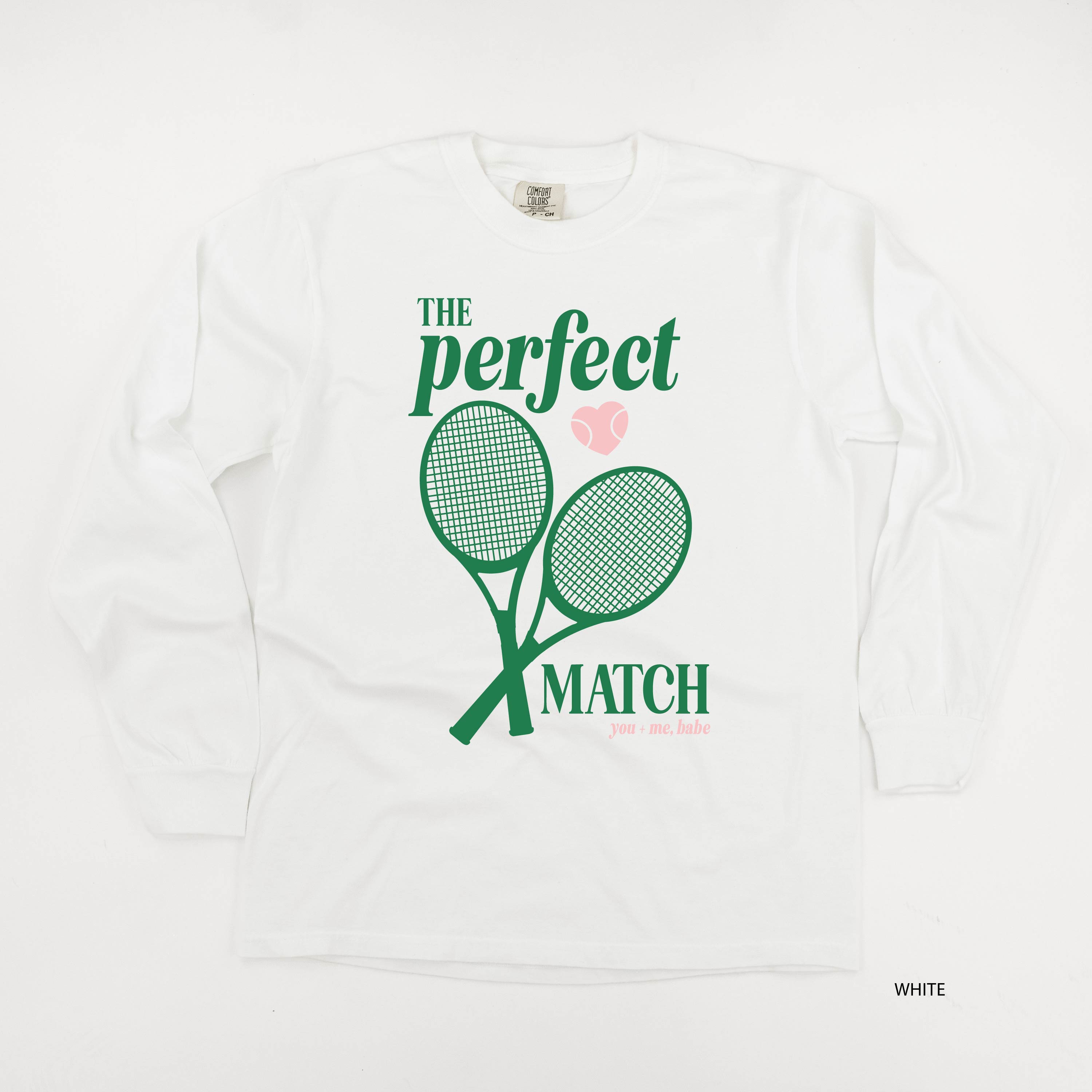 Tennis - The Perfect Match - LONG SLEEVE Comfort Colors Tee Little Mama Shirt Shop