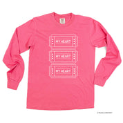 Ticket To My Heart - LONG SLEEVE Comfort Colors Tee Little Mama Shirt Shop
