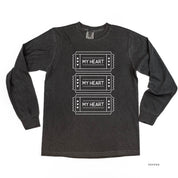 Ticket To My Heart - LONG SLEEVE Comfort Colors Tee Little Mama Shirt Shop