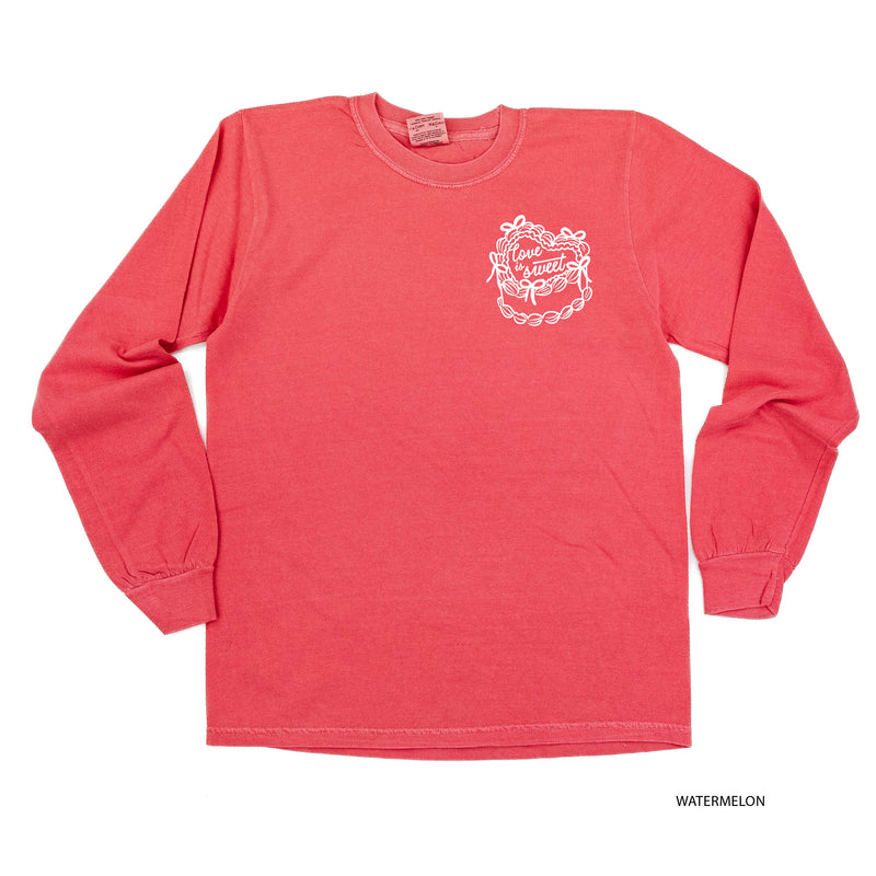 Love Is Sweet (pocket) - LONG SLEEVE Comfort Colors Tee