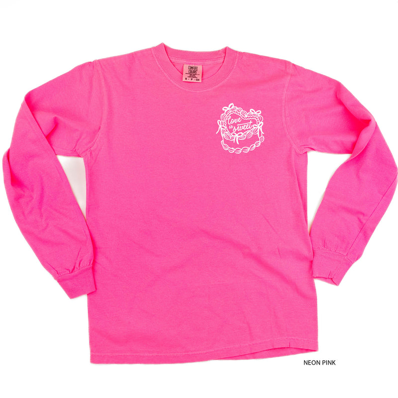 Love Is Sweet (pocket) - LONG SLEEVE Comfort Colors Tee