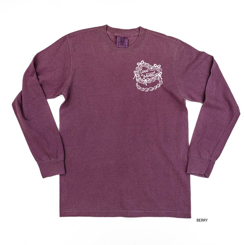 Love Is Sweet (pocket) - LONG SLEEVE Comfort Colors Tee