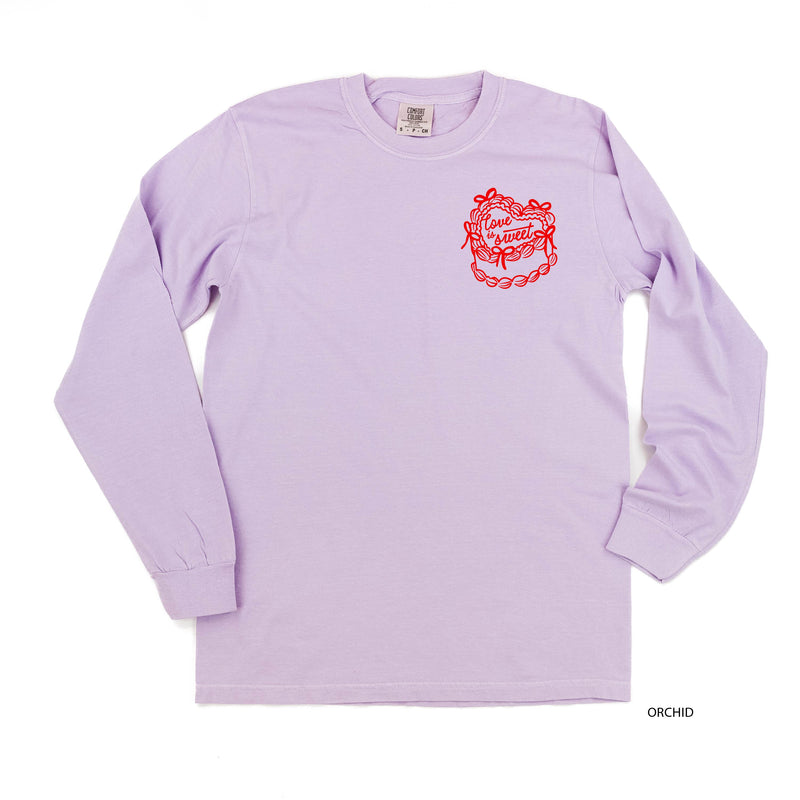 Love Is Sweet (pocket) - LONG SLEEVE Comfort Colors Tee