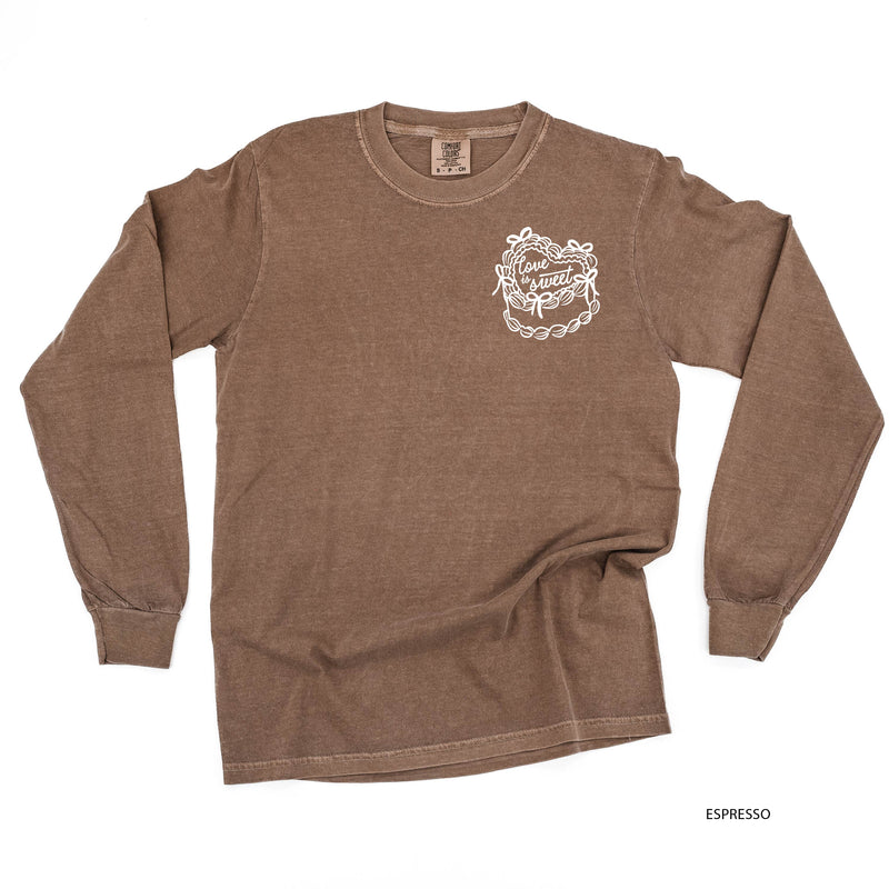 Love Is Sweet (pocket) - LONG SLEEVE Comfort Colors Tee