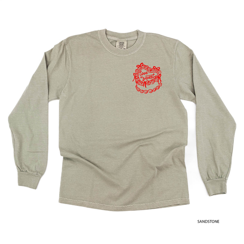 Love Is Sweet (pocket) - LONG SLEEVE Comfort Colors Tee