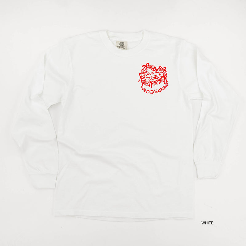 Love Is Sweet (pocket) - LONG SLEEVE Comfort Colors Tee