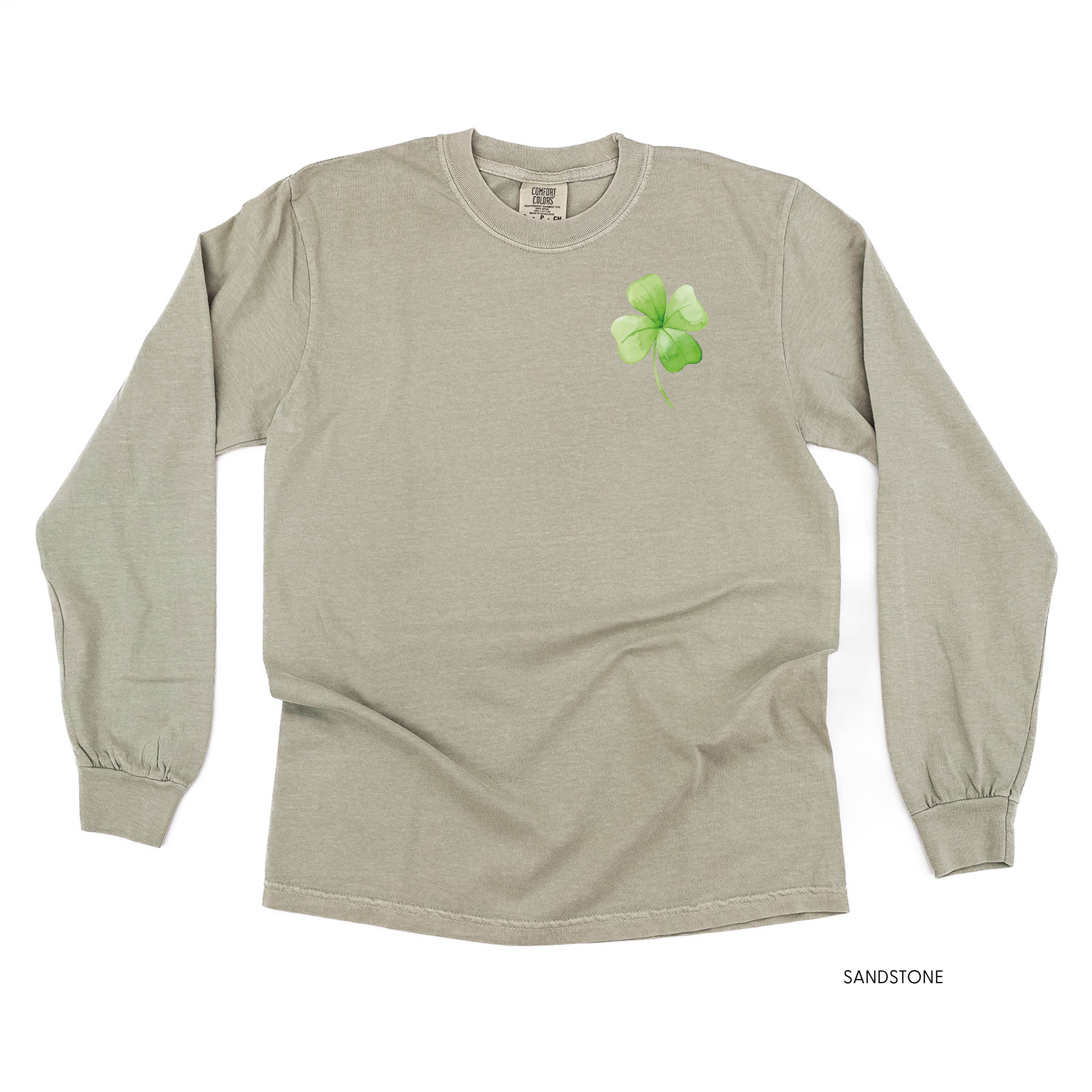 Watercolor Lucky You (pf&b) - LONG SLEEVE Comfort Colors Tee Little Mama Shirt Shop