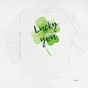 Watercolor Lucky You (pf&b) - LONG SLEEVE Comfort Colors Tee Little Mama Shirt Shop
