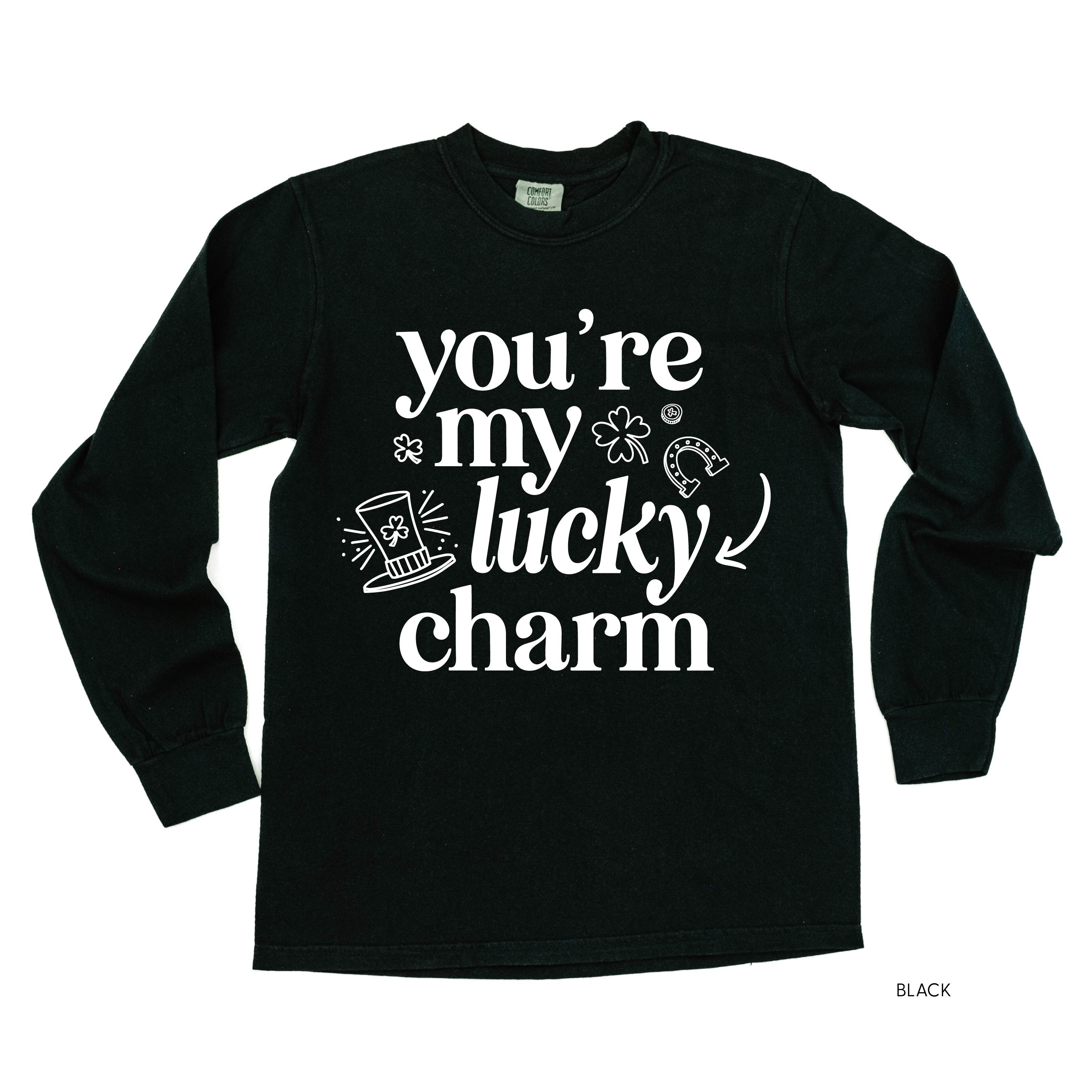 You're My Lucky Charm - LONG SLEEVE Comfort Colors Tee Little Mama Shirt Shop