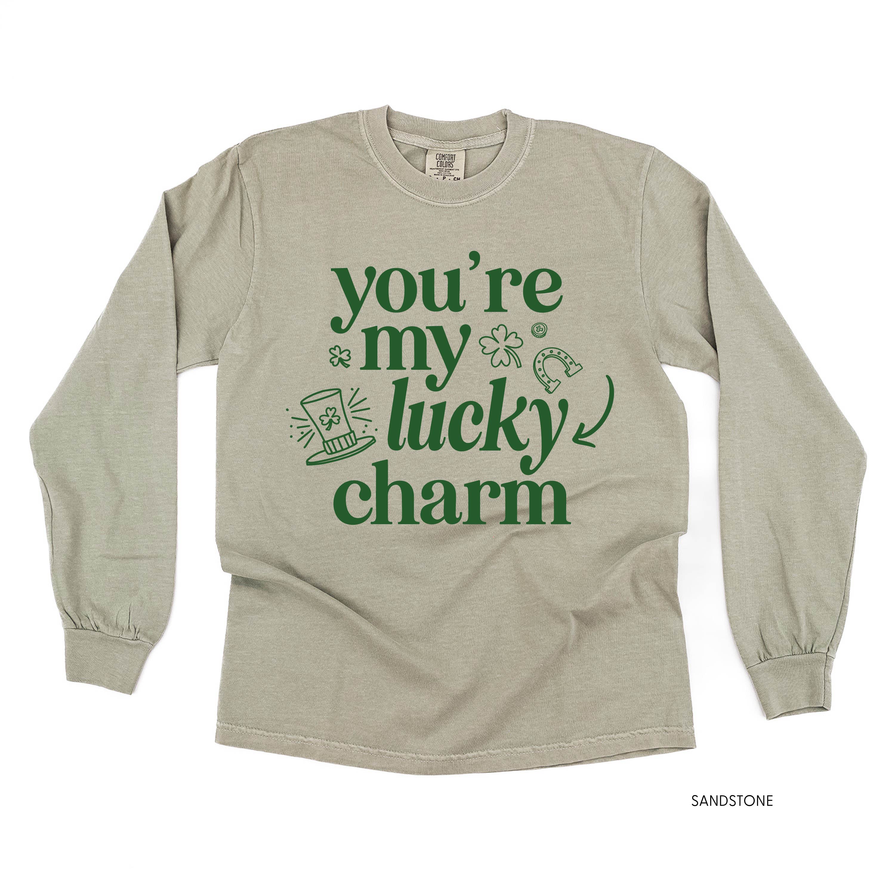 You're My Lucky Charm - LONG SLEEVE Comfort Colors Tee Little Mama Shirt Shop