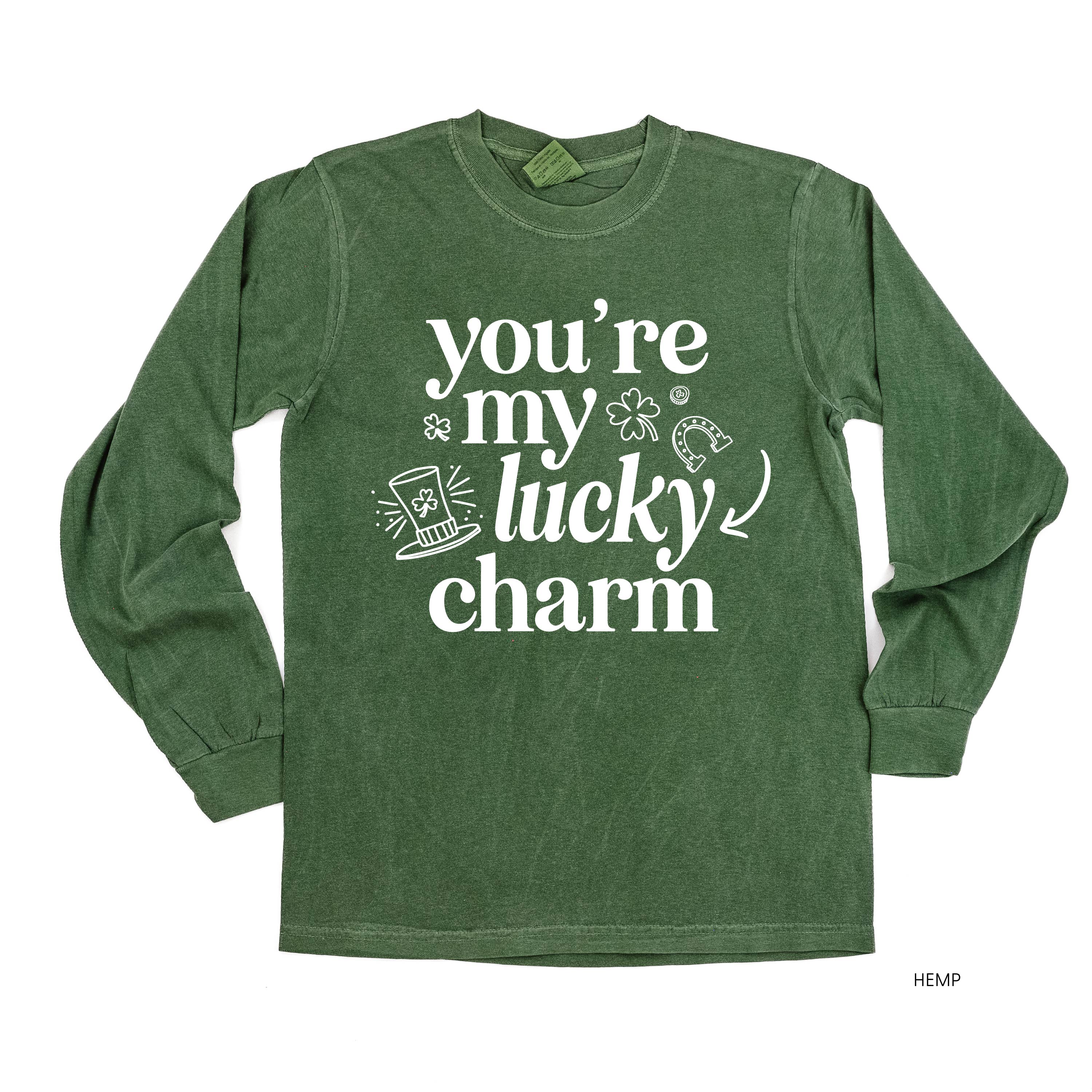 You're My Lucky Charm - LONG SLEEVE Comfort Colors Tee Little Mama Shirt Shop