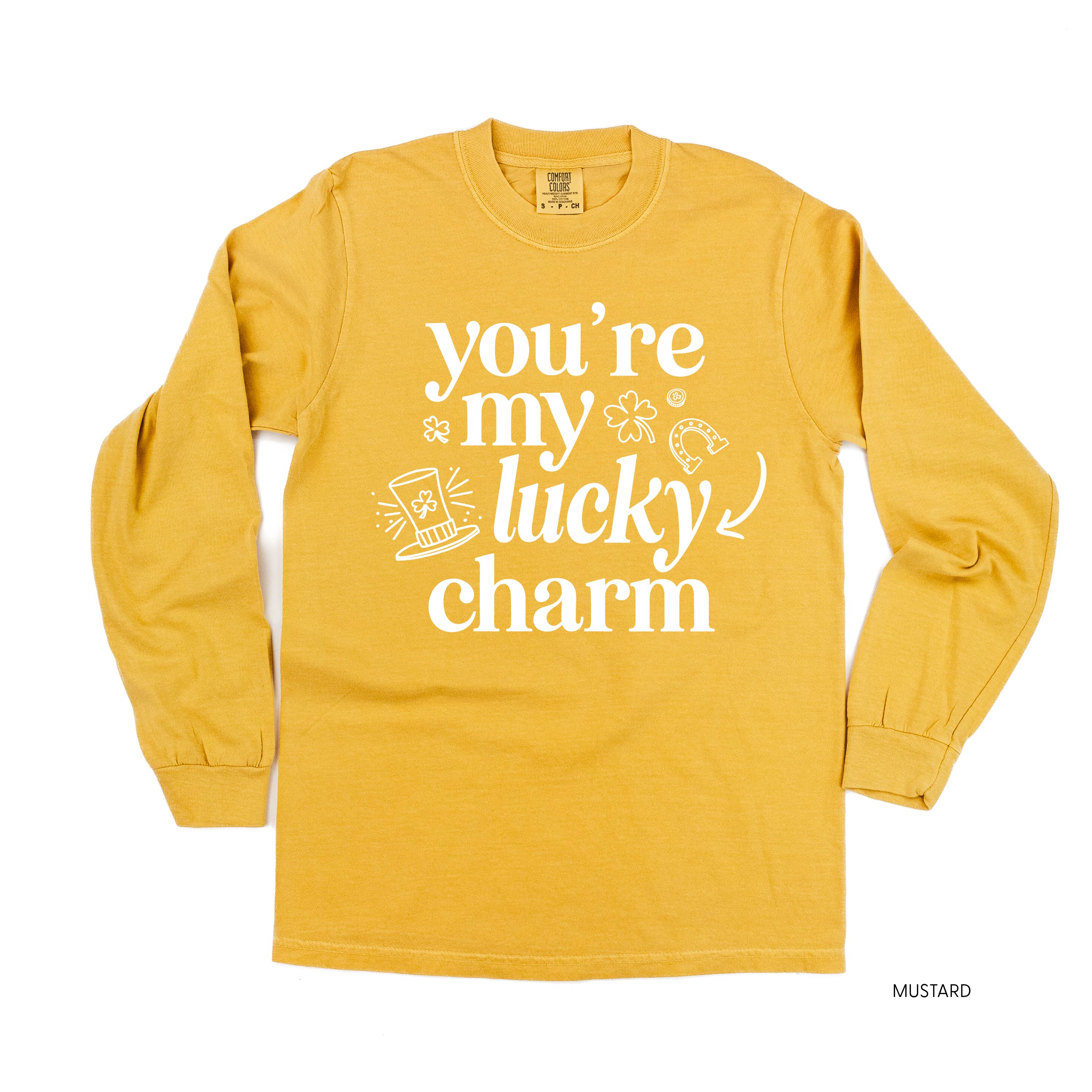 You're My Lucky Charm - LONG SLEEVE Comfort Colors Tee Little Mama Shirt Shop