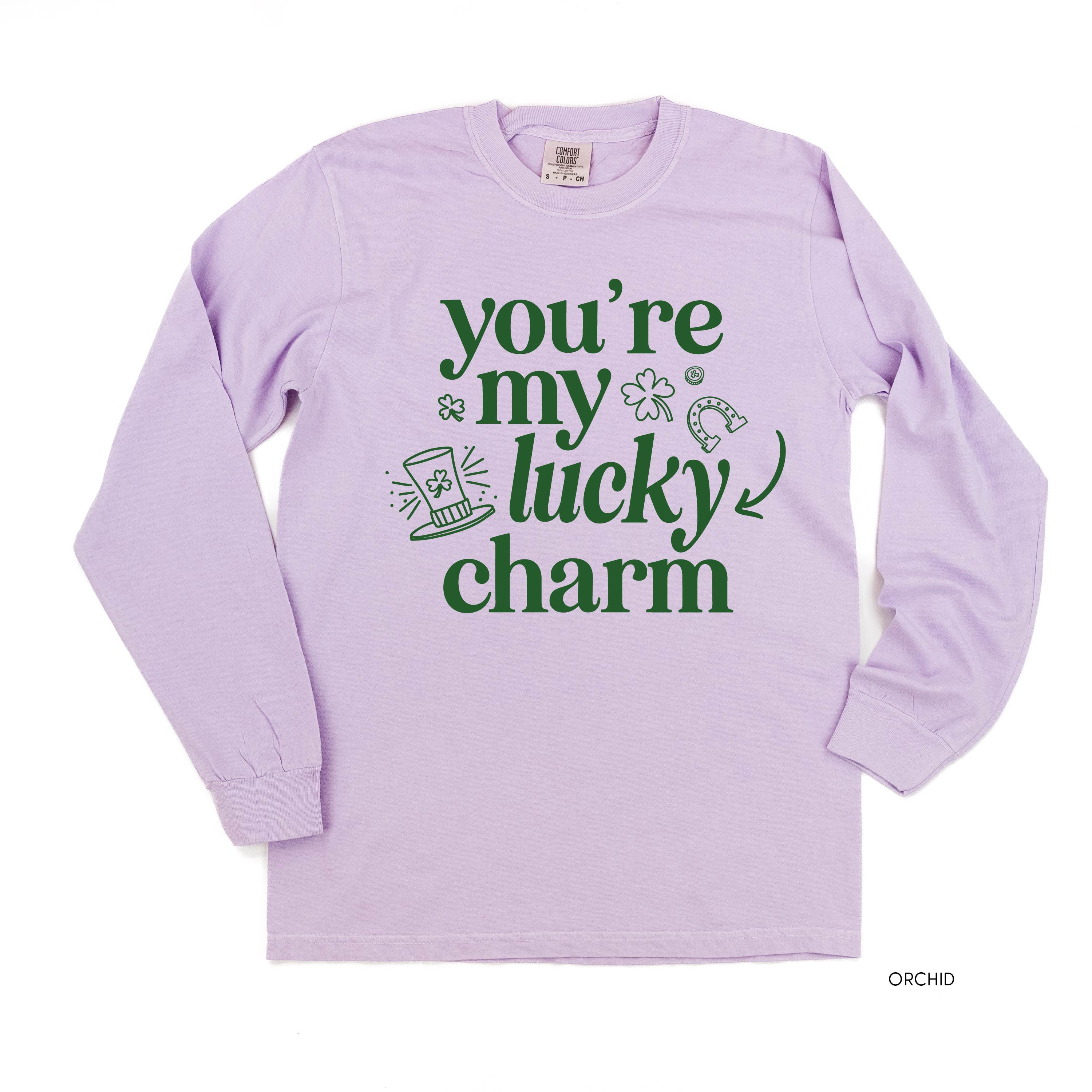 You're My Lucky Charm - LONG SLEEVE Comfort Colors Tee Little Mama Shirt Shop