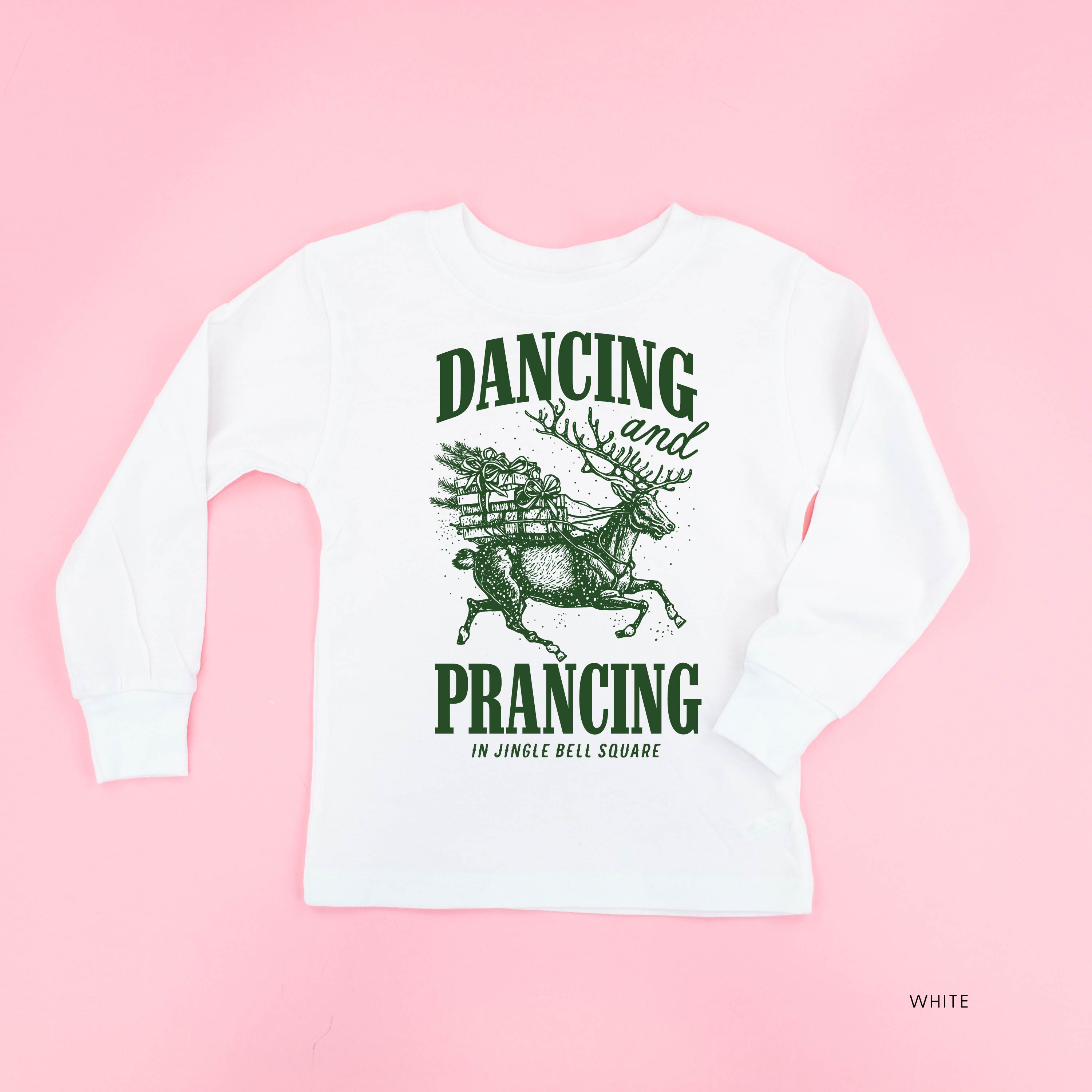 Dancing and Prancing in Jingle Bell Square - Child LONG SLEEVE Tee Little Mama Shirt Shop