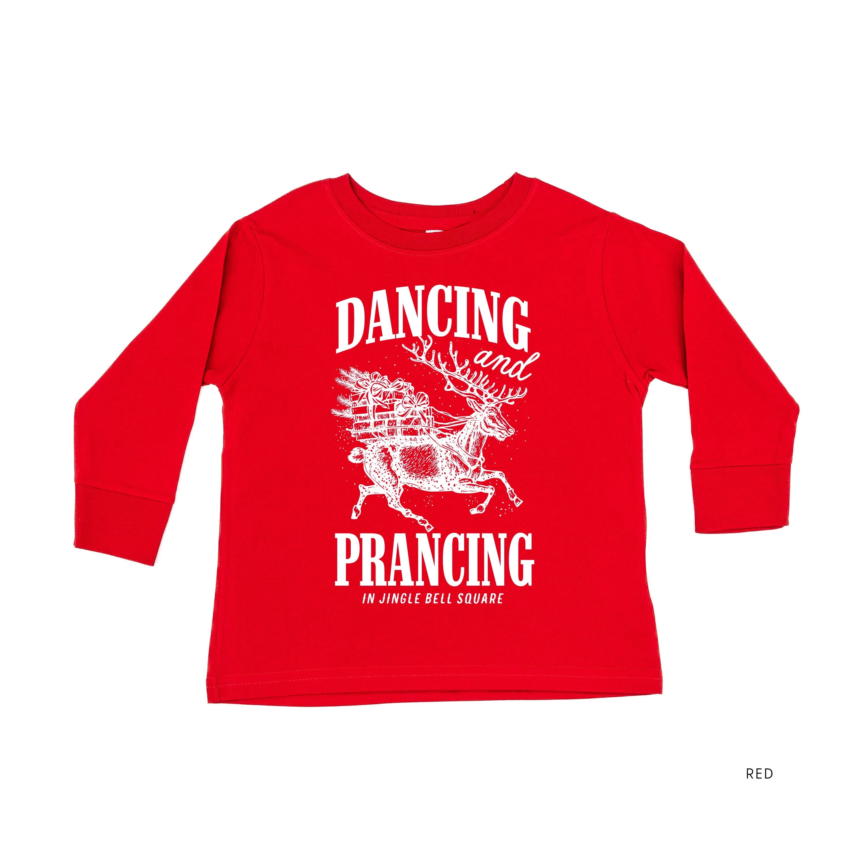 Dancing and Prancing in Jingle Bell Square - Child LONG SLEEVE Tee Little Mama Shirt Shop