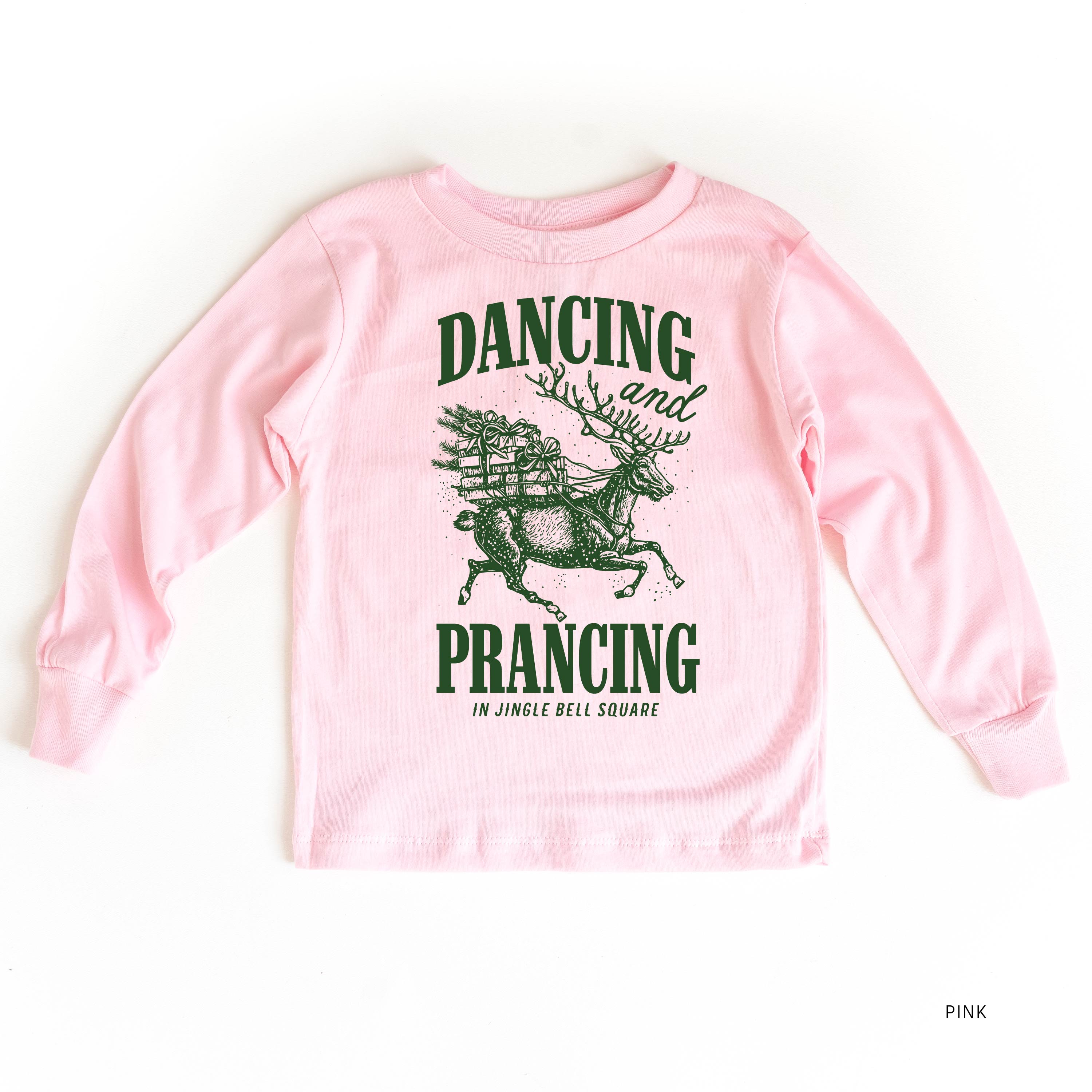 Dancing and Prancing in Jingle Bell Square - Child LONG SLEEVE Tee Little Mama Shirt Shop