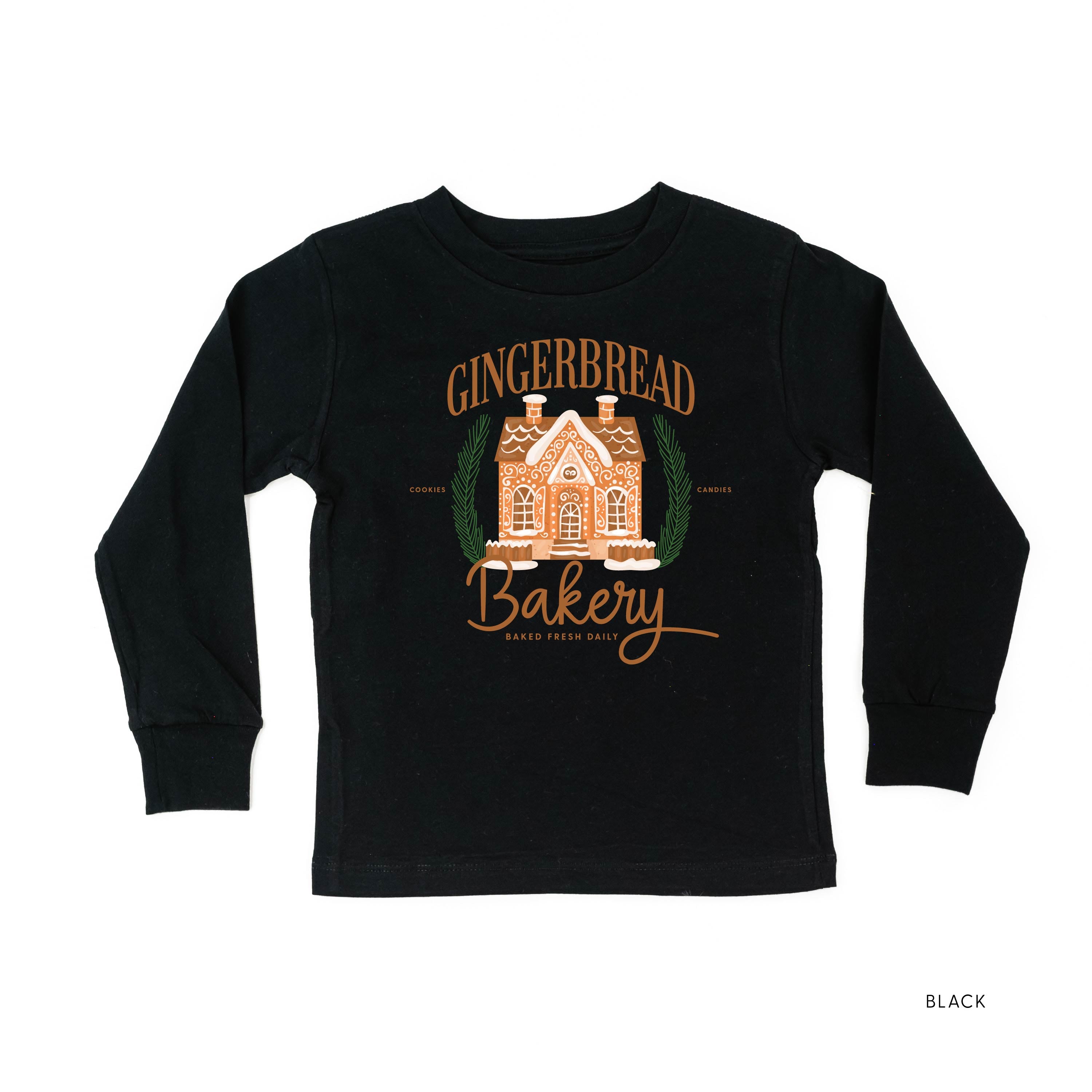 Gingerbread Bakery - Child LONG SLEEVE Tee Little Mama Shirt Shop