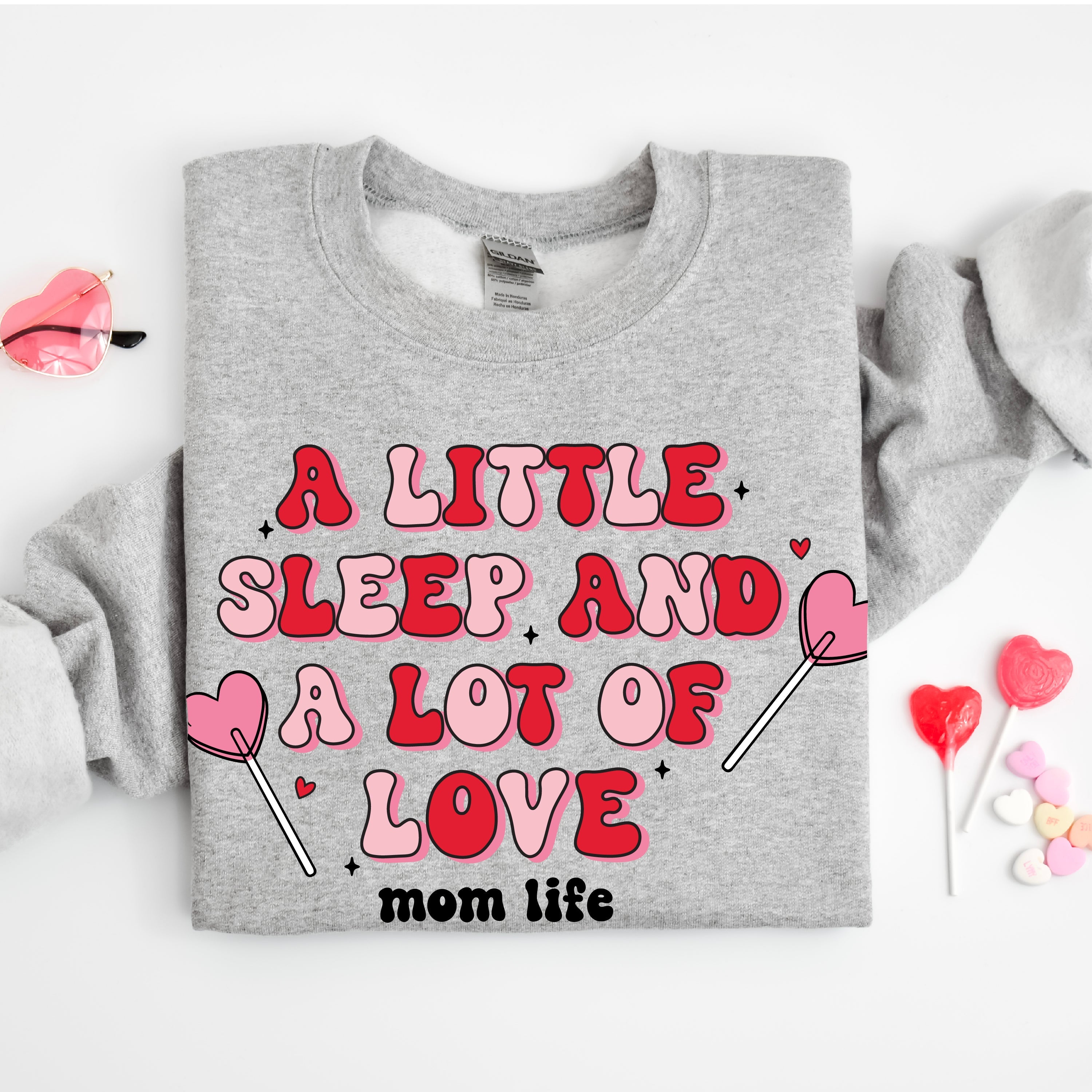 A Little Sleep And A Lot Of Love - BASIC Fleece Little Mama Shirt Shop LLC