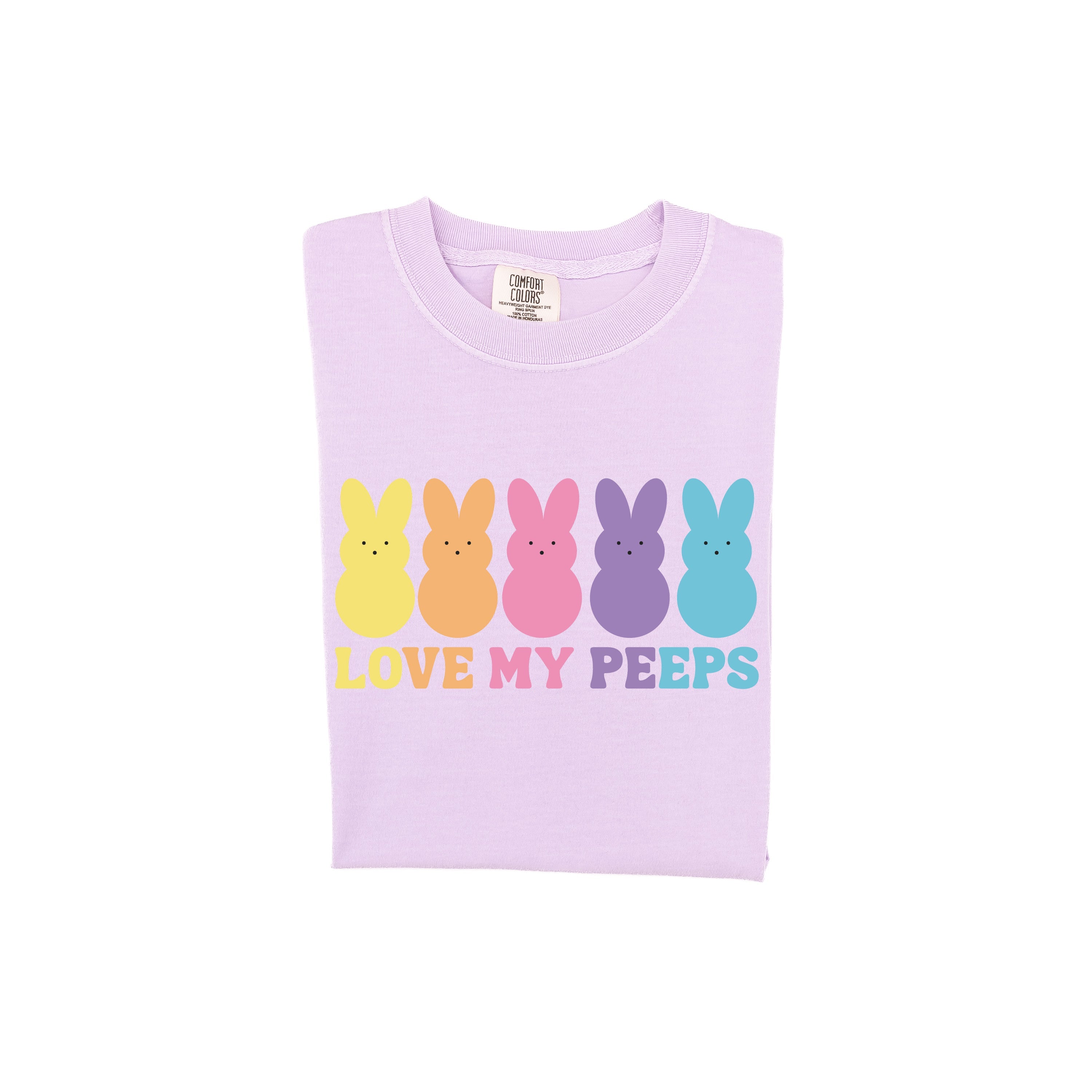 Love My Peeps - Neon - Comfort Colors Tee Little Mama Shirt Shop