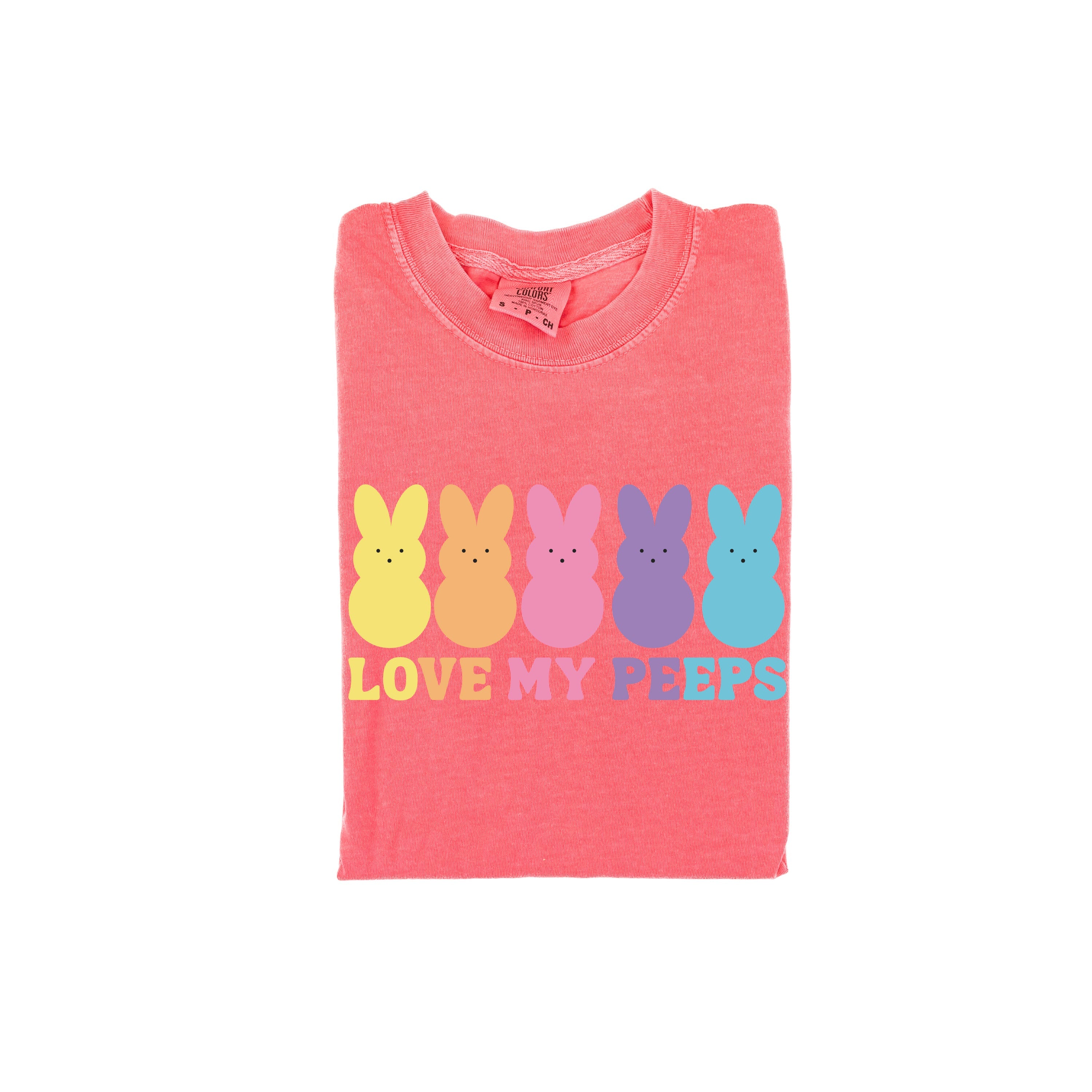 Love My Peeps - Neon - Comfort Colors Tee Little Mama Shirt Shop