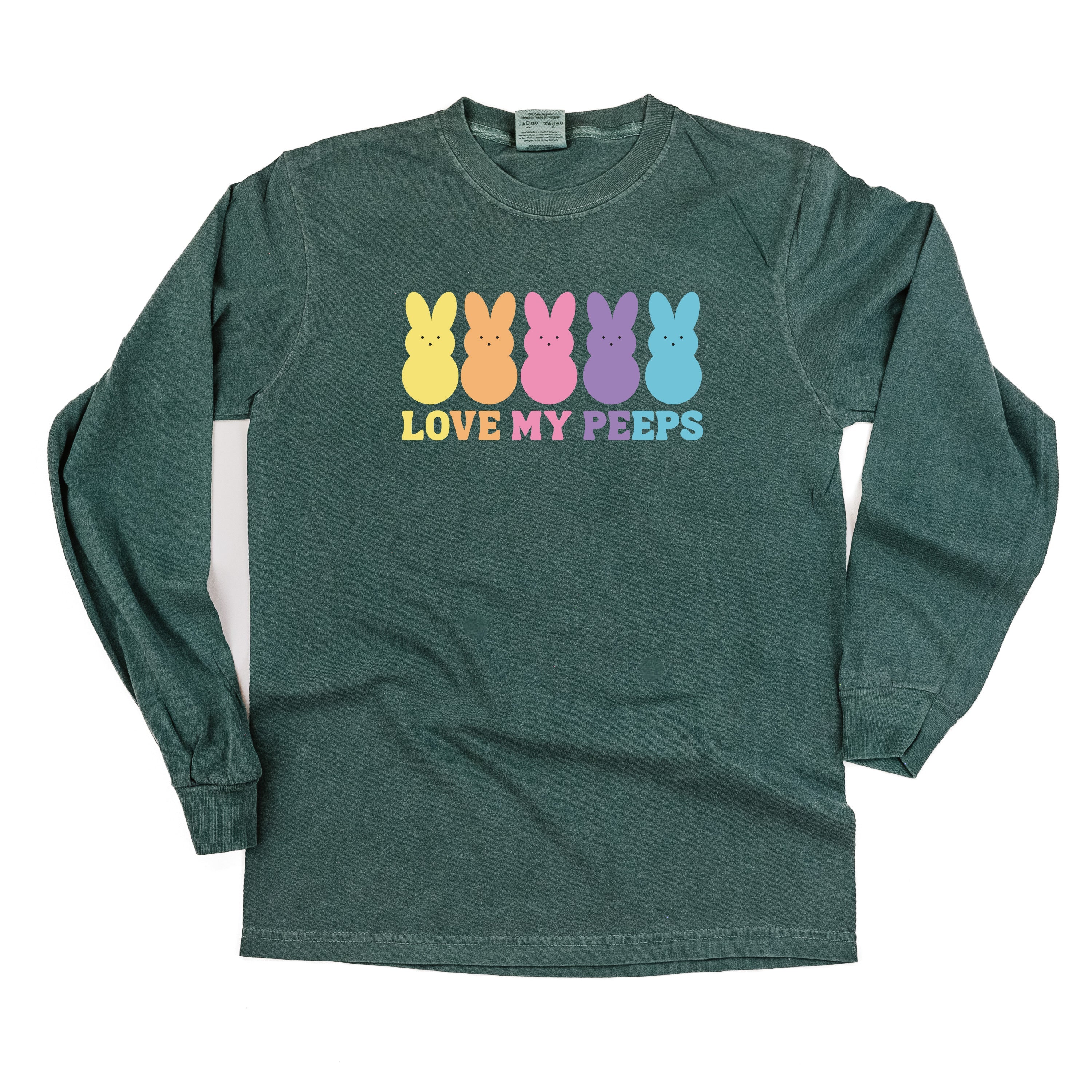 Love My Peeps - Neon - LONG SLEEVE Comfort Colors Tee Little Mama Shirt Shop