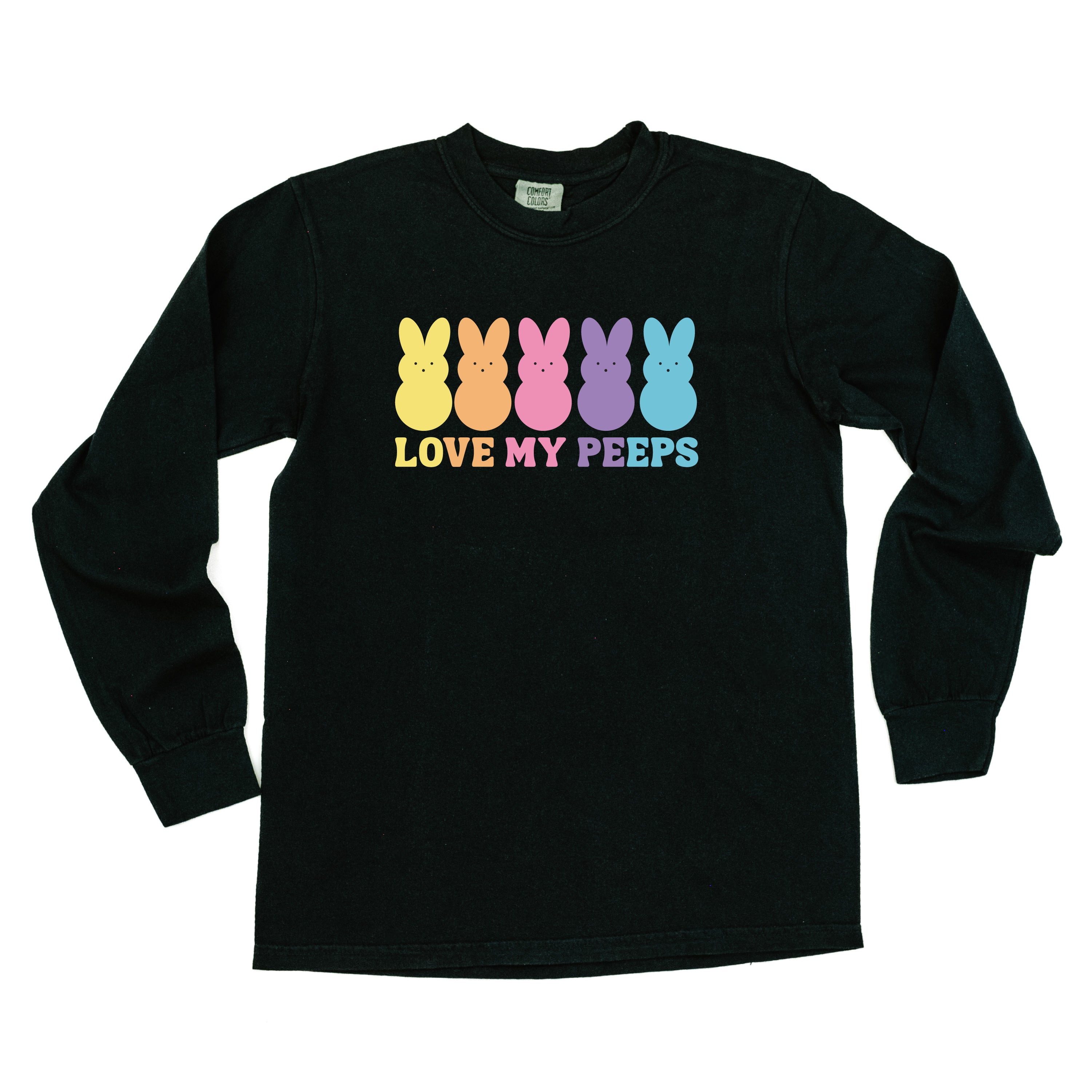 Love My Peeps - Neon - LONG SLEEVE Comfort Colors Tee Little Mama Shirt Shop
