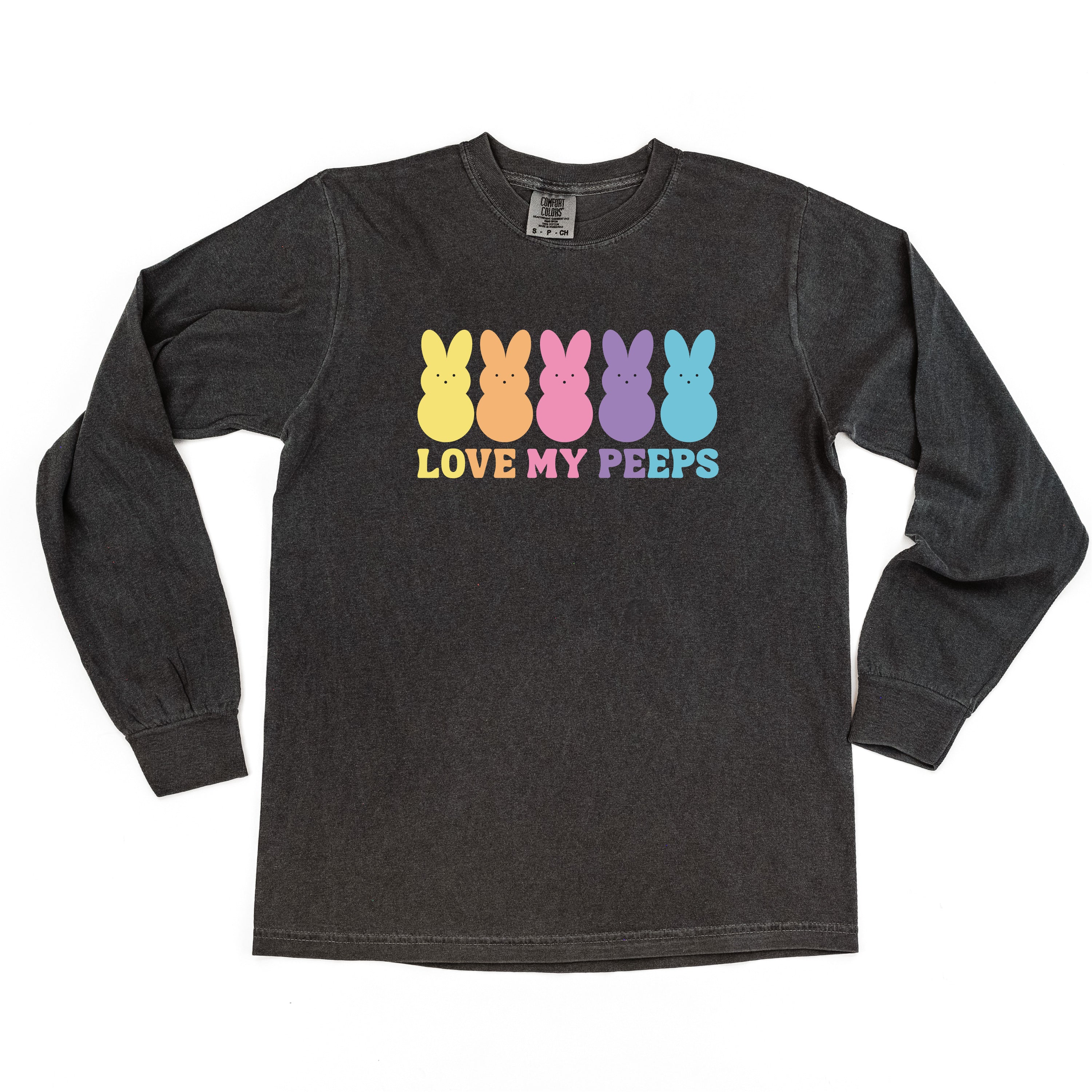 Love My Peeps - Neon - LONG SLEEVE Comfort Colors Tee Little Mama Shirt Shop