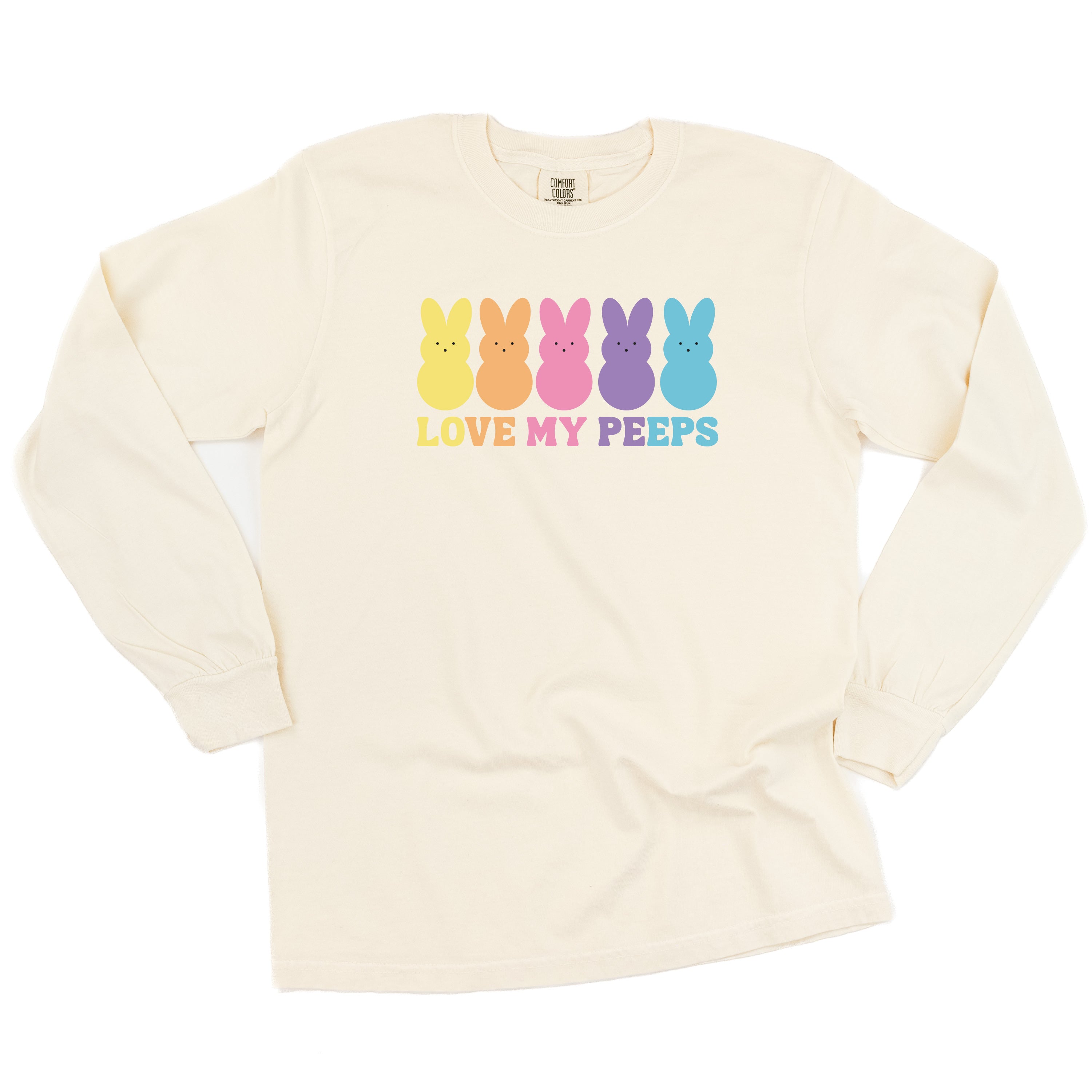 Love My Peeps - Neon - LONG SLEEVE Comfort Colors Tee Little Mama Shirt Shop