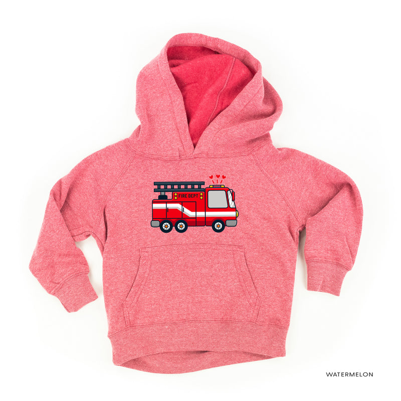 Firetruck Front - Love to the Rescue (f&b) - Child HOODIE