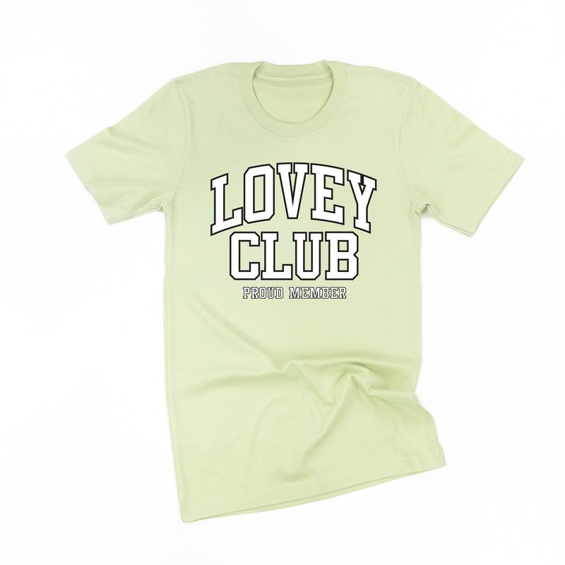 Varsity Style - LOVEY Club - Proud Member - Unisex Tee