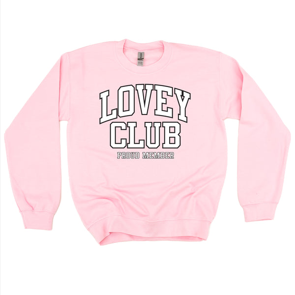 Varsity Style - LOVEY Club - Proud Member - BASIC FLEECE CREWNECK