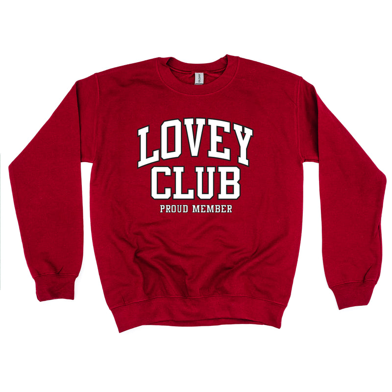 Varsity Style - LOVEY Club - Proud Member - BASIC FLEECE CREWNECK