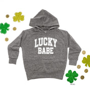 Lucky Babe - Varsity Outline - Child HOODIE Little Mama Shirt Shop