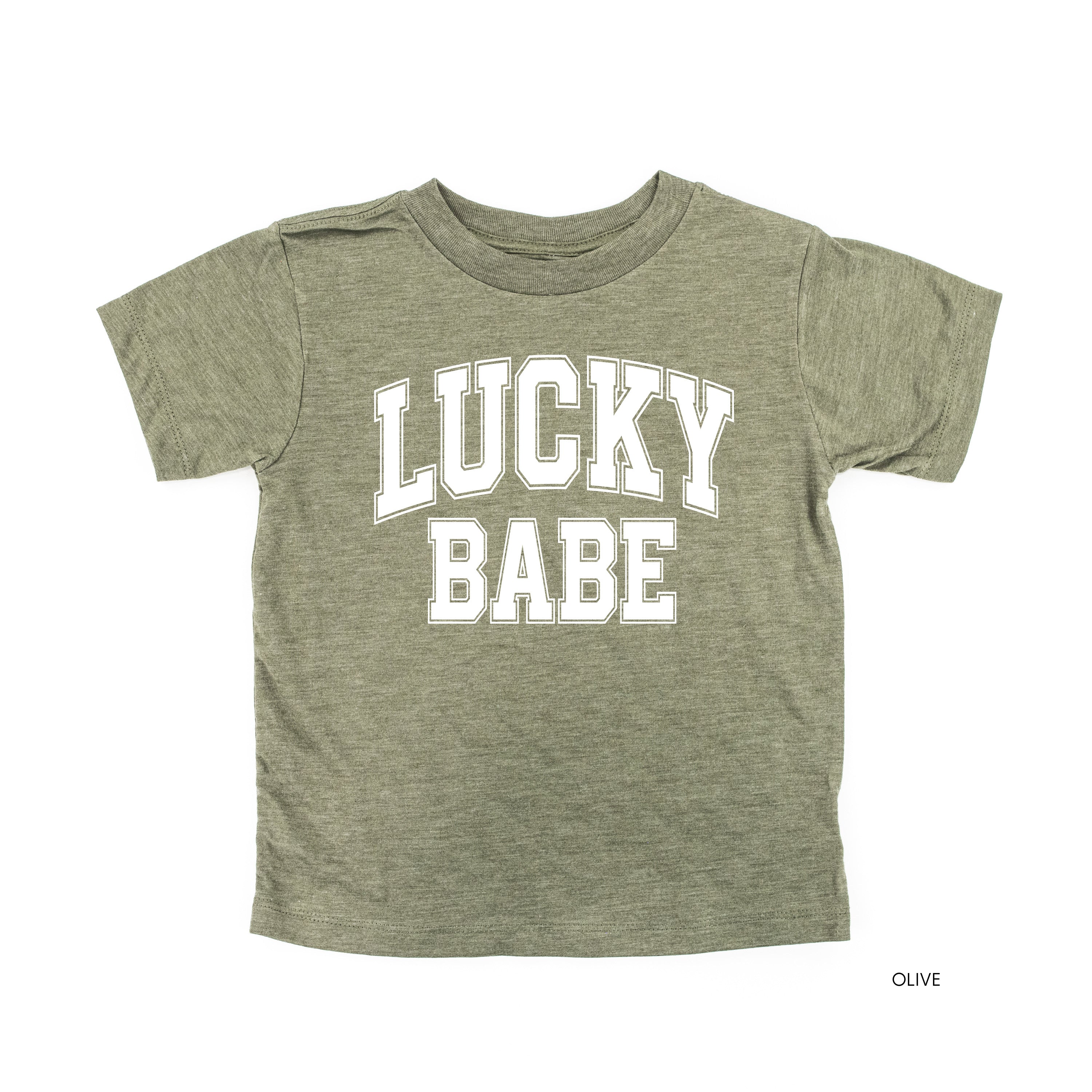 Lucky Babe - Varsity Outline - Child Tee Little Mama Shirt Shop