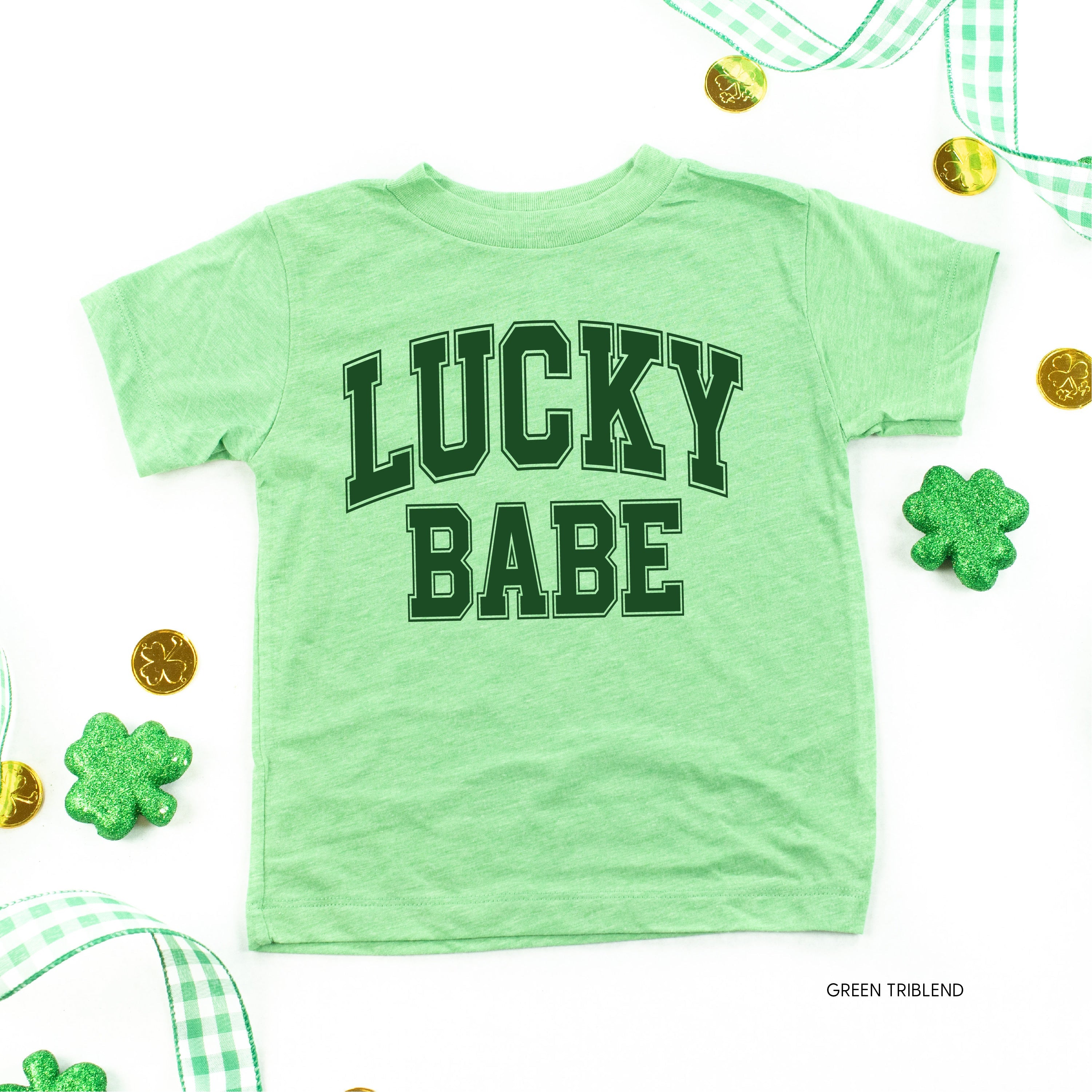 Lucky Babe - Varsity Outline - Child Tee Little Mama Shirt Shop