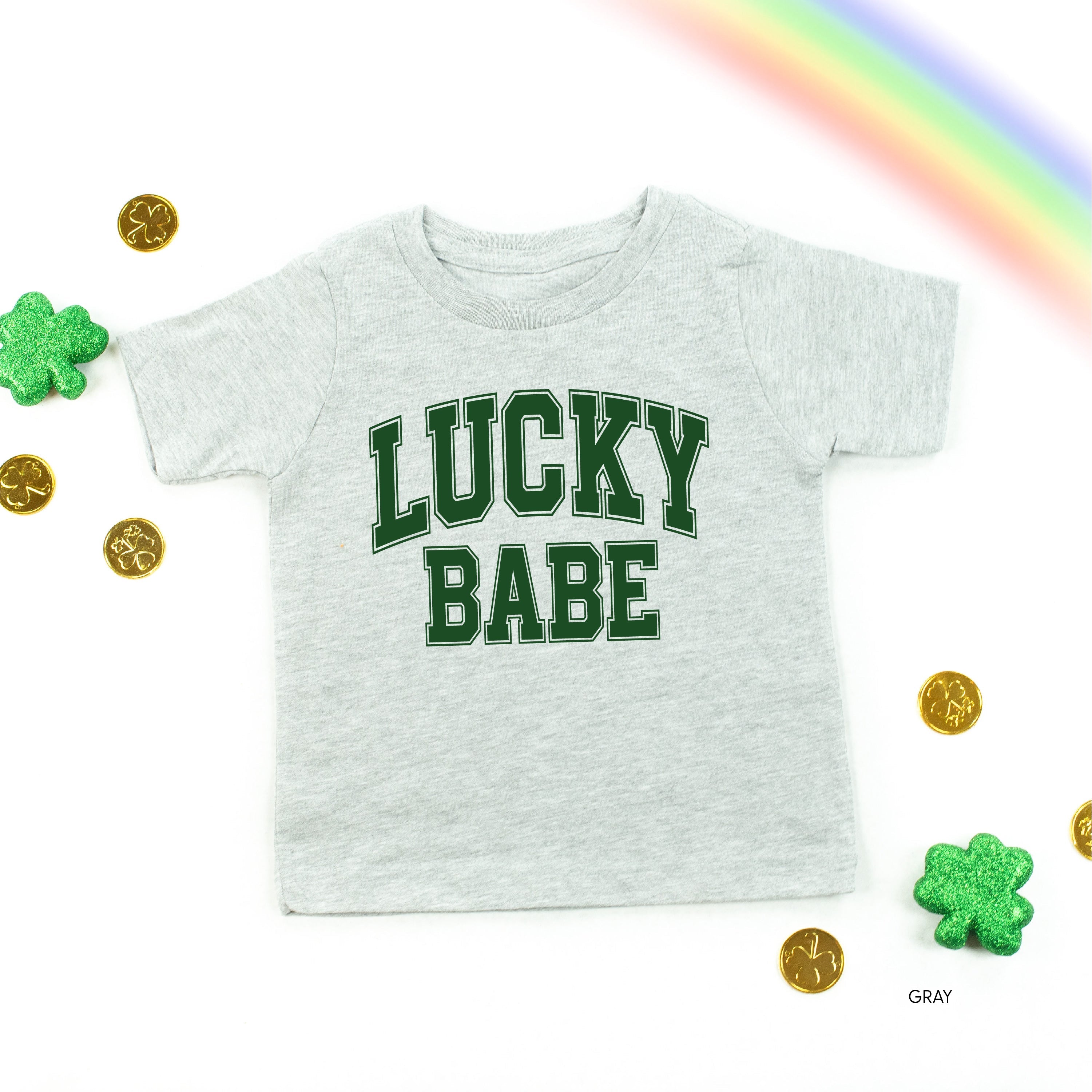 Lucky Babe - Varsity Outline - Child Tee Little Mama Shirt Shop