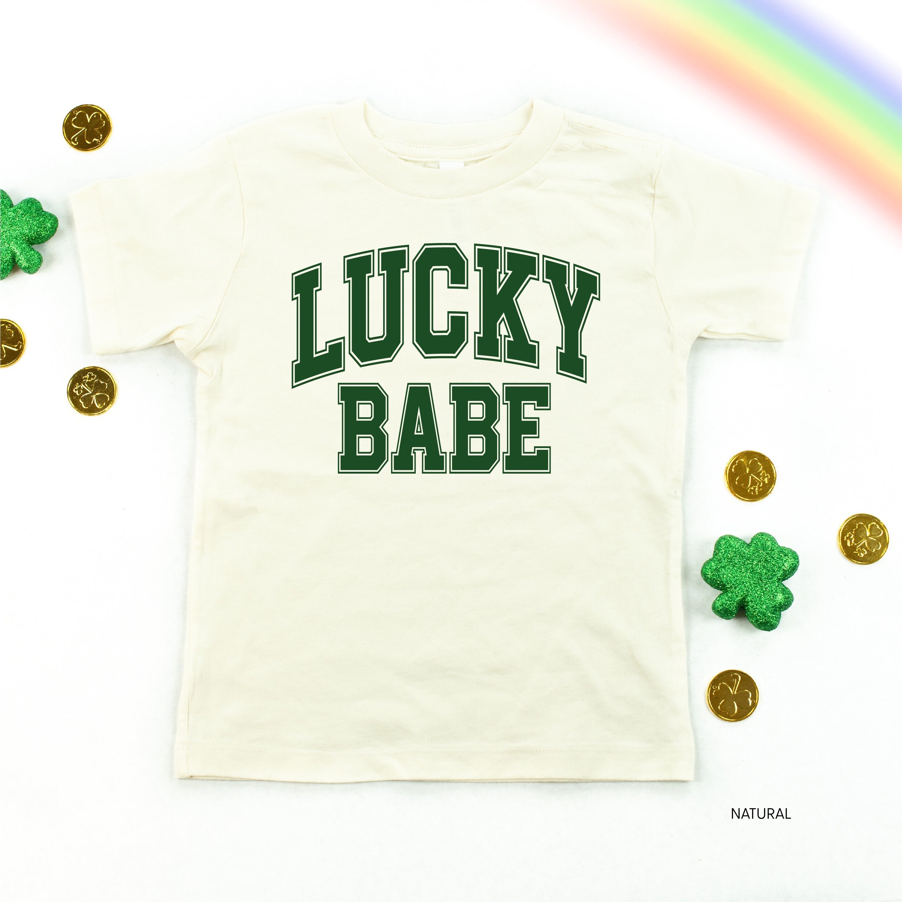 Lucky Babe - Varsity Outline - Child Tee Little Mama Shirt Shop