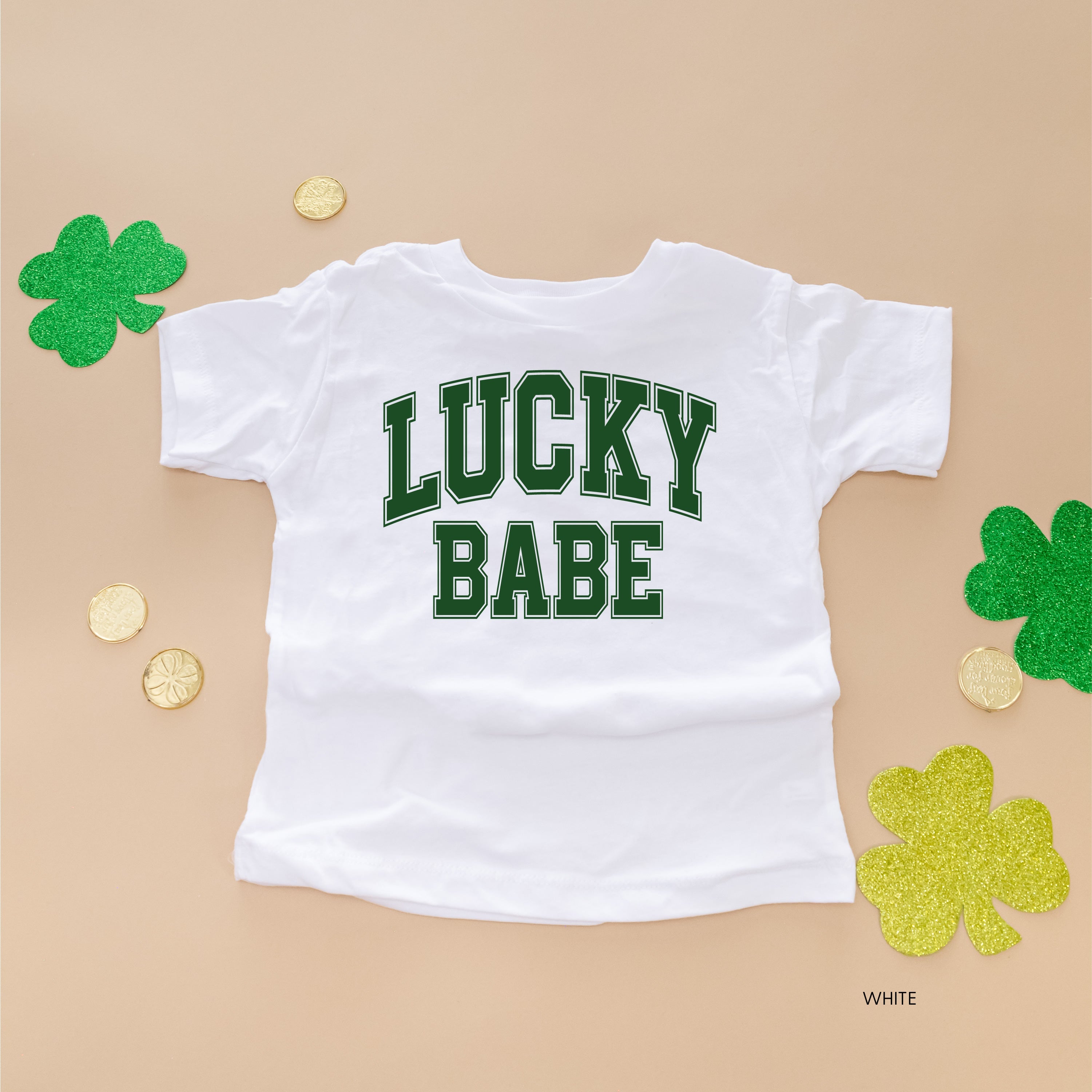 Lucky Babe - Varsity Outline - Child Tee Little Mama Shirt Shop