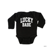 Lucky Babe - Varsity Outline - Child LONG SLEEVE Tee Little Mama Shirt Shop