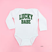 Lucky Babe - Varsity Outline - Child LONG SLEEVE Tee Little Mama Shirt Shop