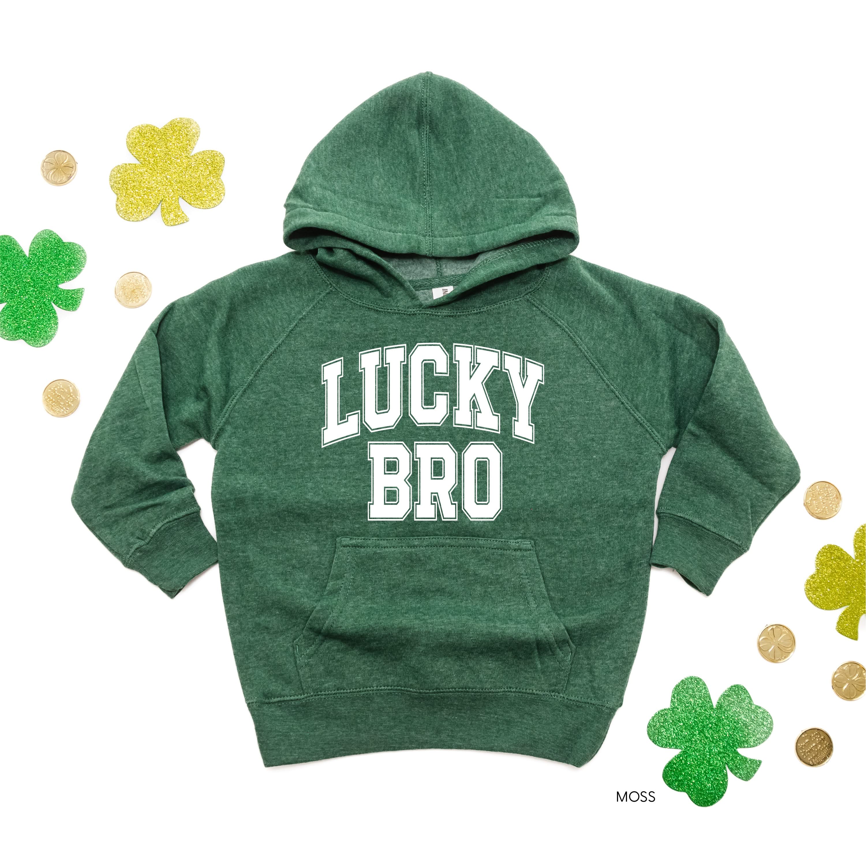 Lucky Bro - Varsity Outline - Child HOODIE Little Mama Shirt Shop
