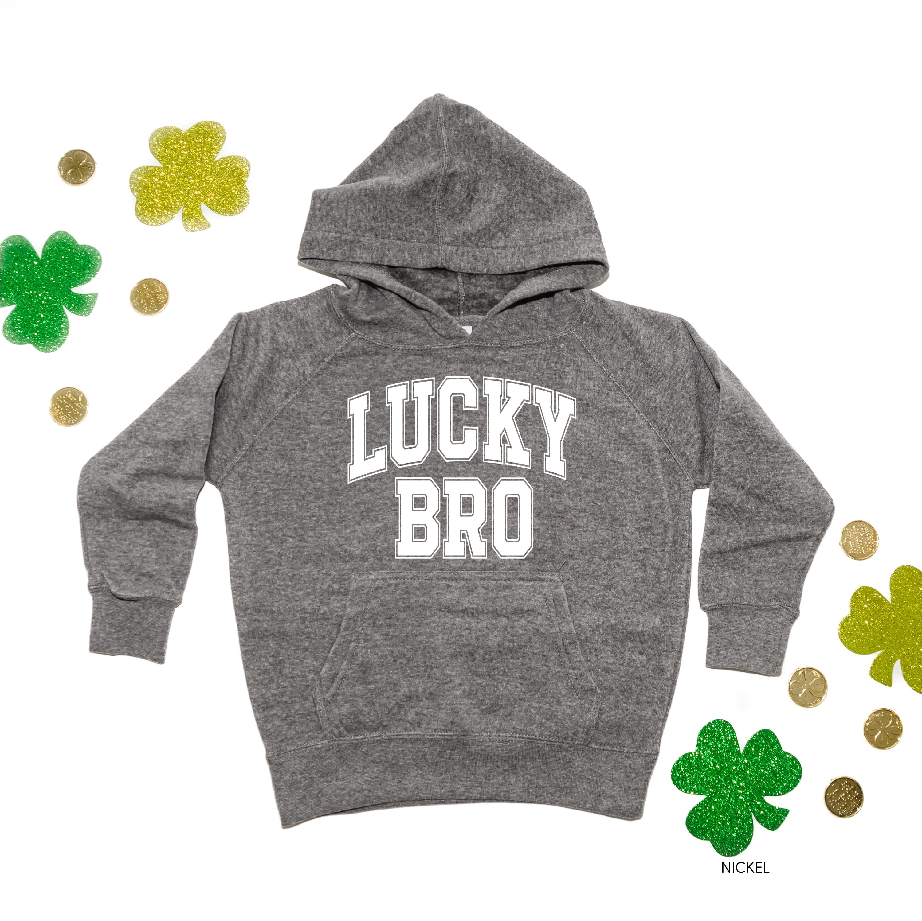 Lucky Bro - Varsity Outline - Child HOODIE Little Mama Shirt Shop