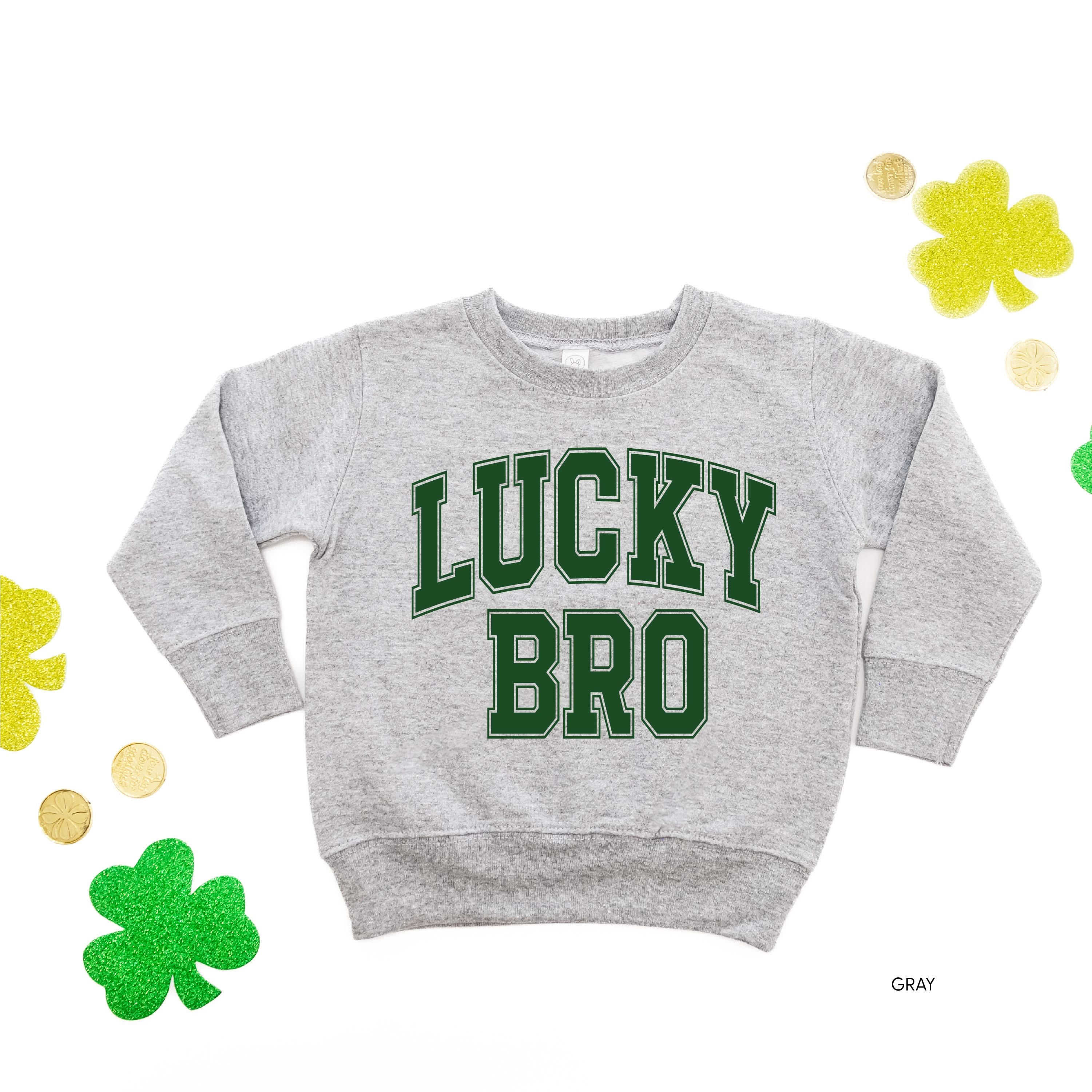 Lucky Bro - Varsity Outline - Child Sweater Little Mama Shirt Shop