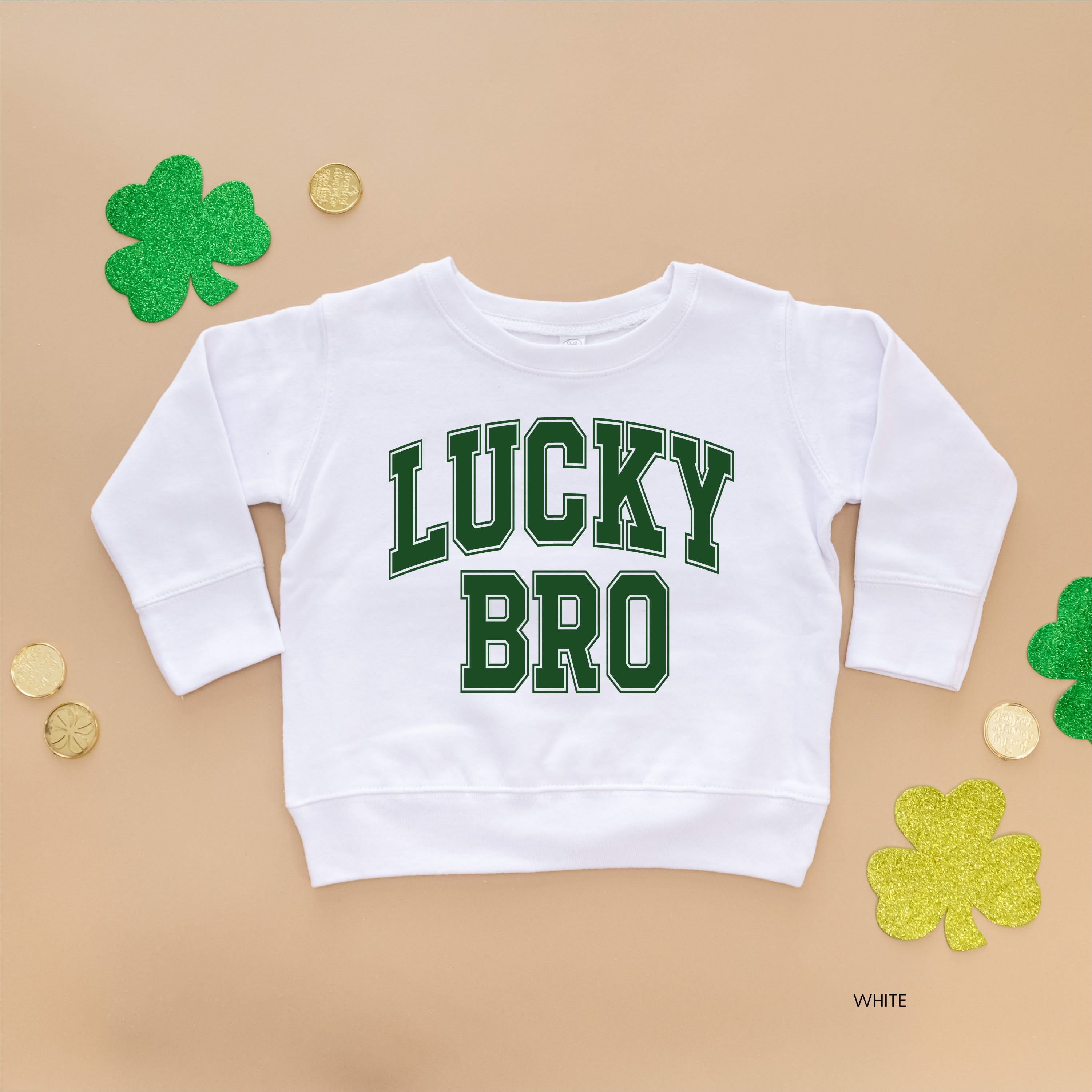 Lucky Bro - Varsity Outline - Child Sweater Little Mama Shirt Shop