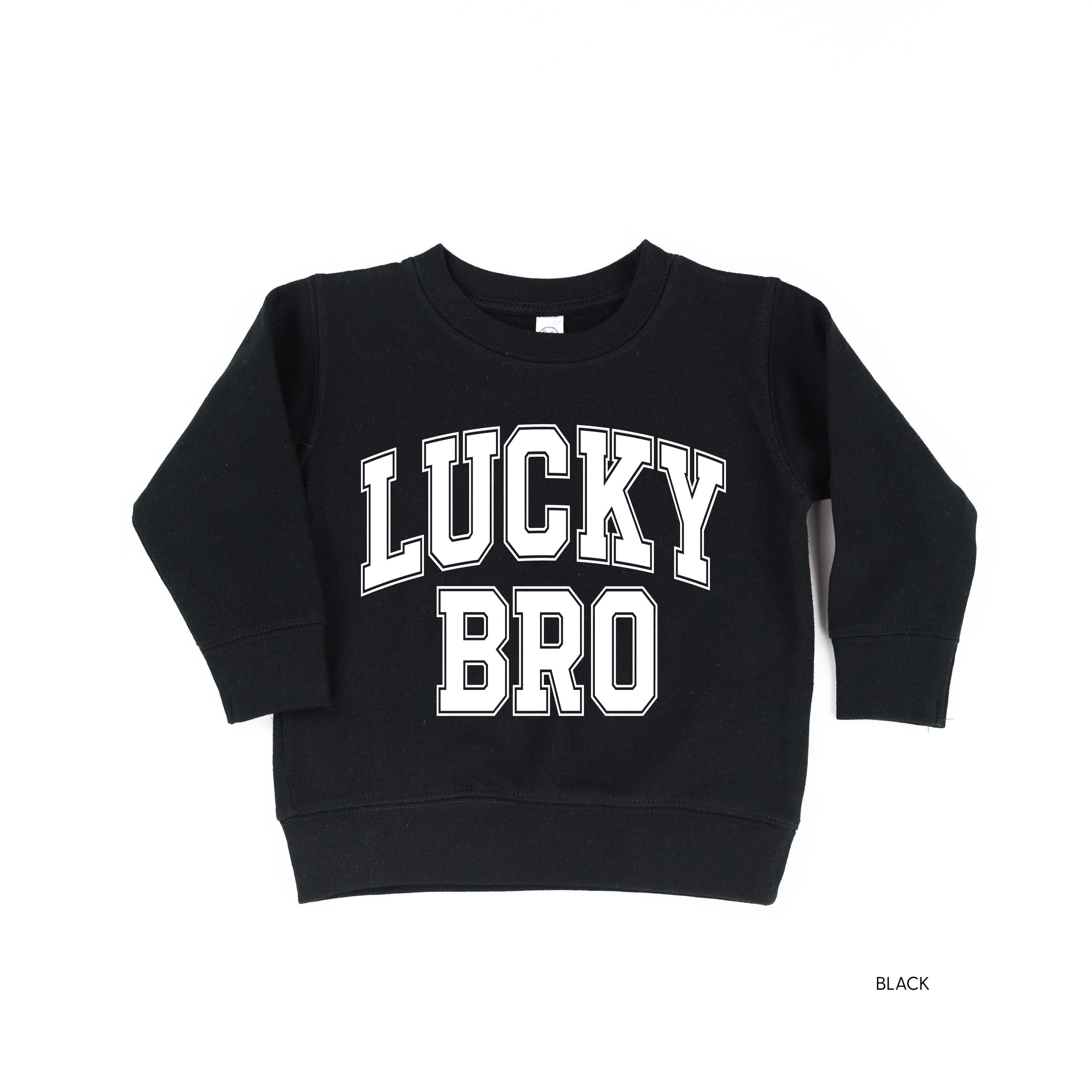 Lucky Bro - Varsity Outline - Child Sweater Little Mama Shirt Shop