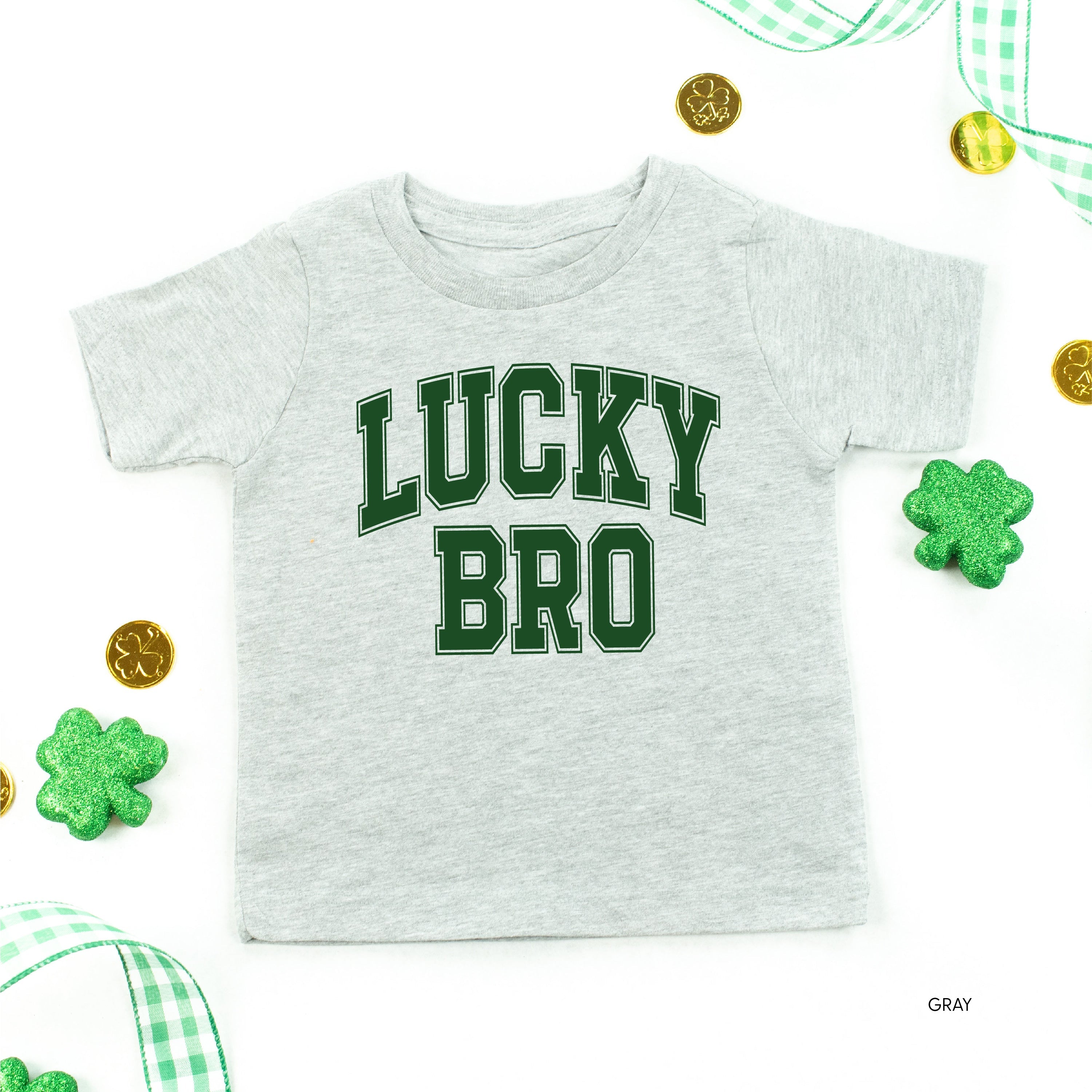 Lucky Bro - Varsity Outline - Child Tee Little Mama Shirt Shop