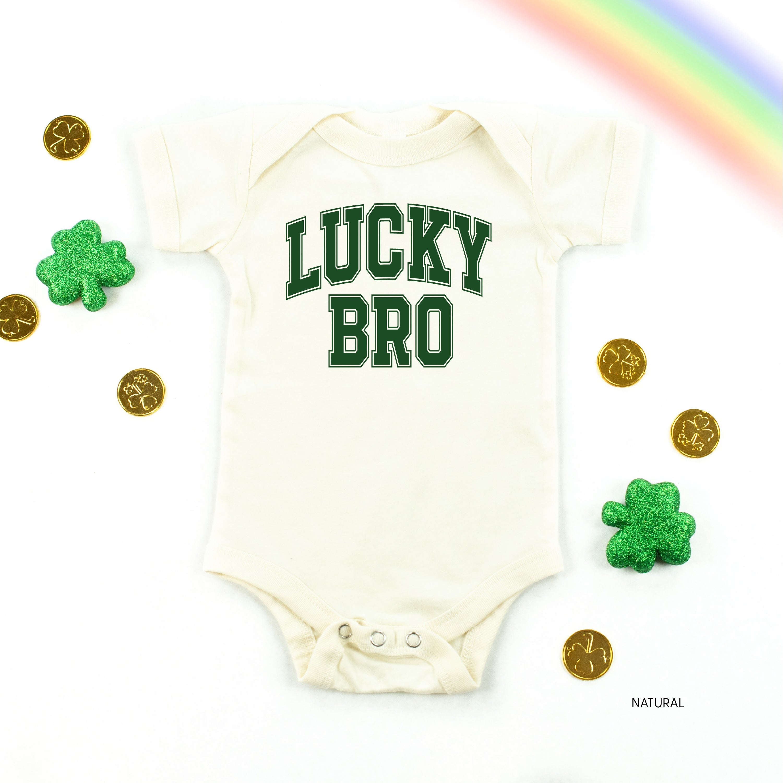 Lucky Bro - Varsity Outline - Infant Bodysuit/Tee Little Mama Shirt Shop