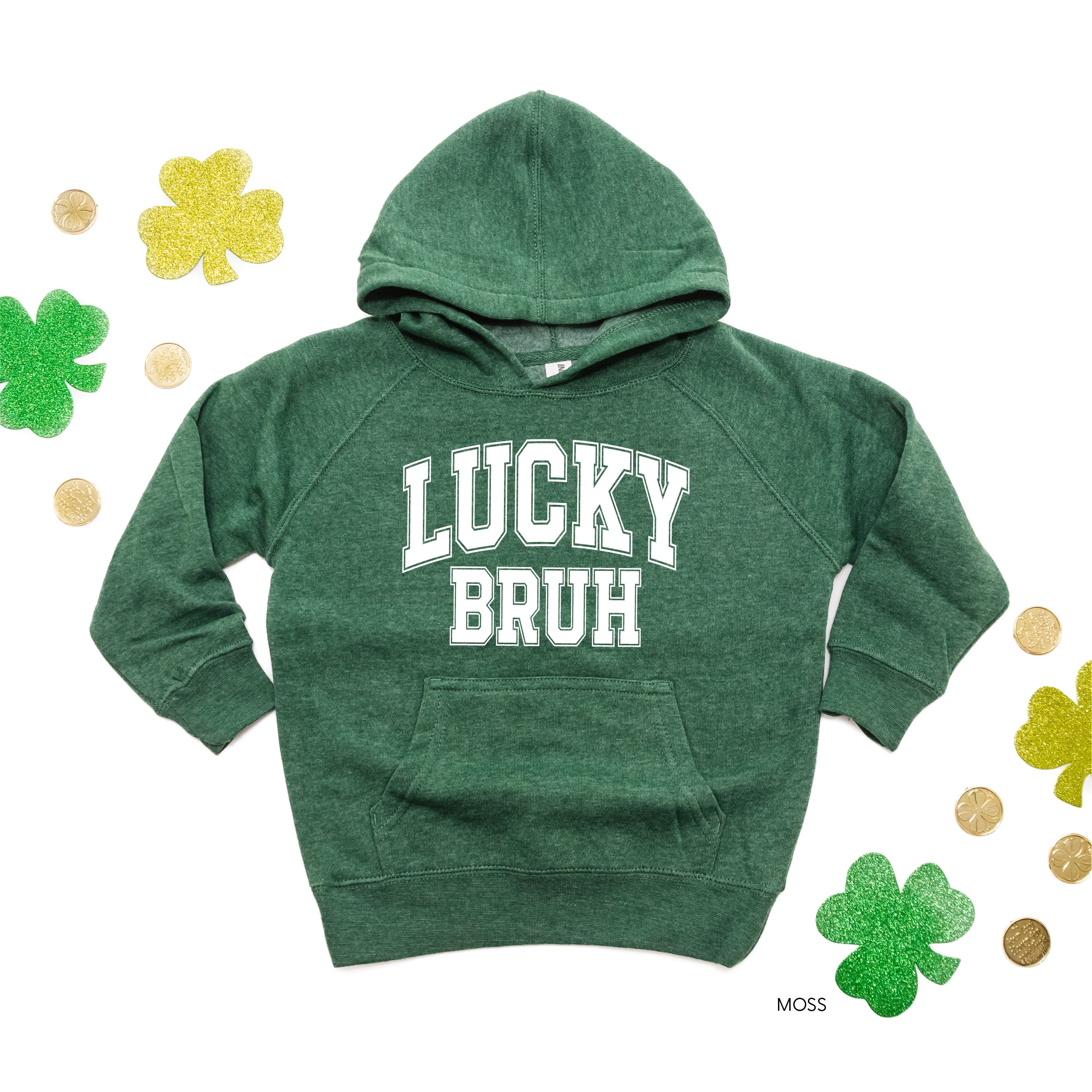 Lucky Bruh - Varsity Outline - Child HOODIE Little Mama Shirt Shop