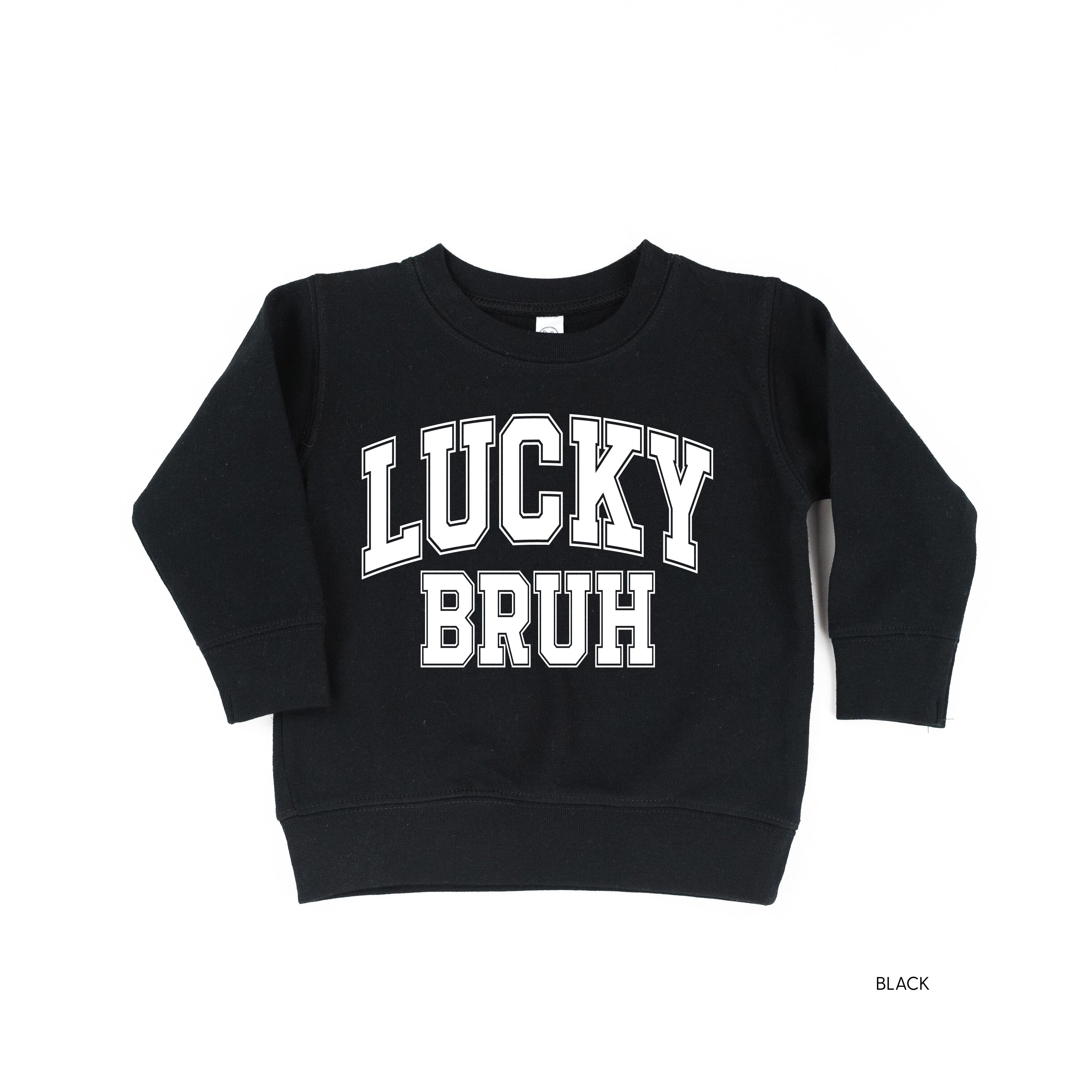 Lucky Bruh - Varsity Outline - Child Sweater Little Mama Shirt Shop